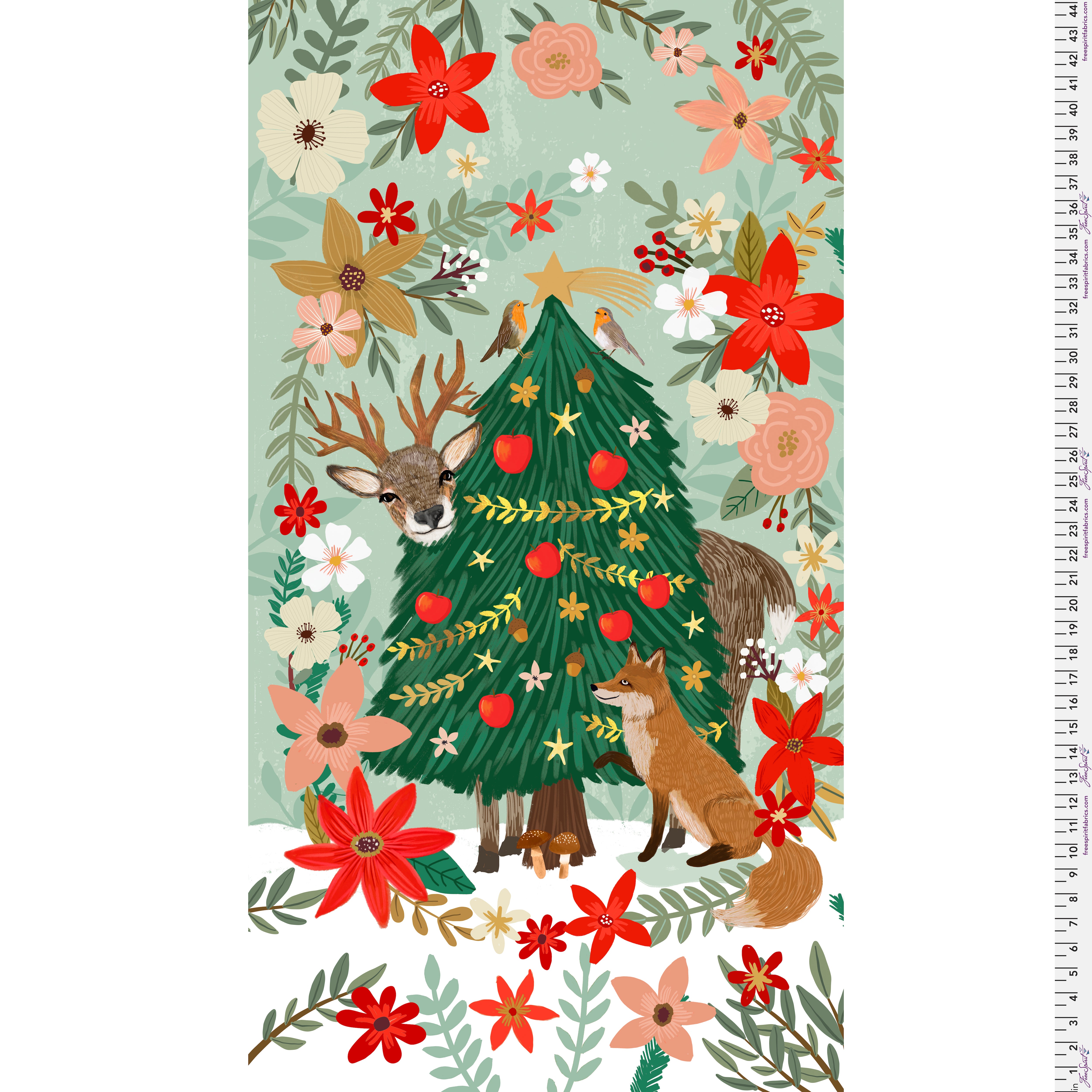 Christmas Spirit | Christmas Pine 24" Panel - Multi by Mia Charro for Free Spirit | PWMC068.XPANEL