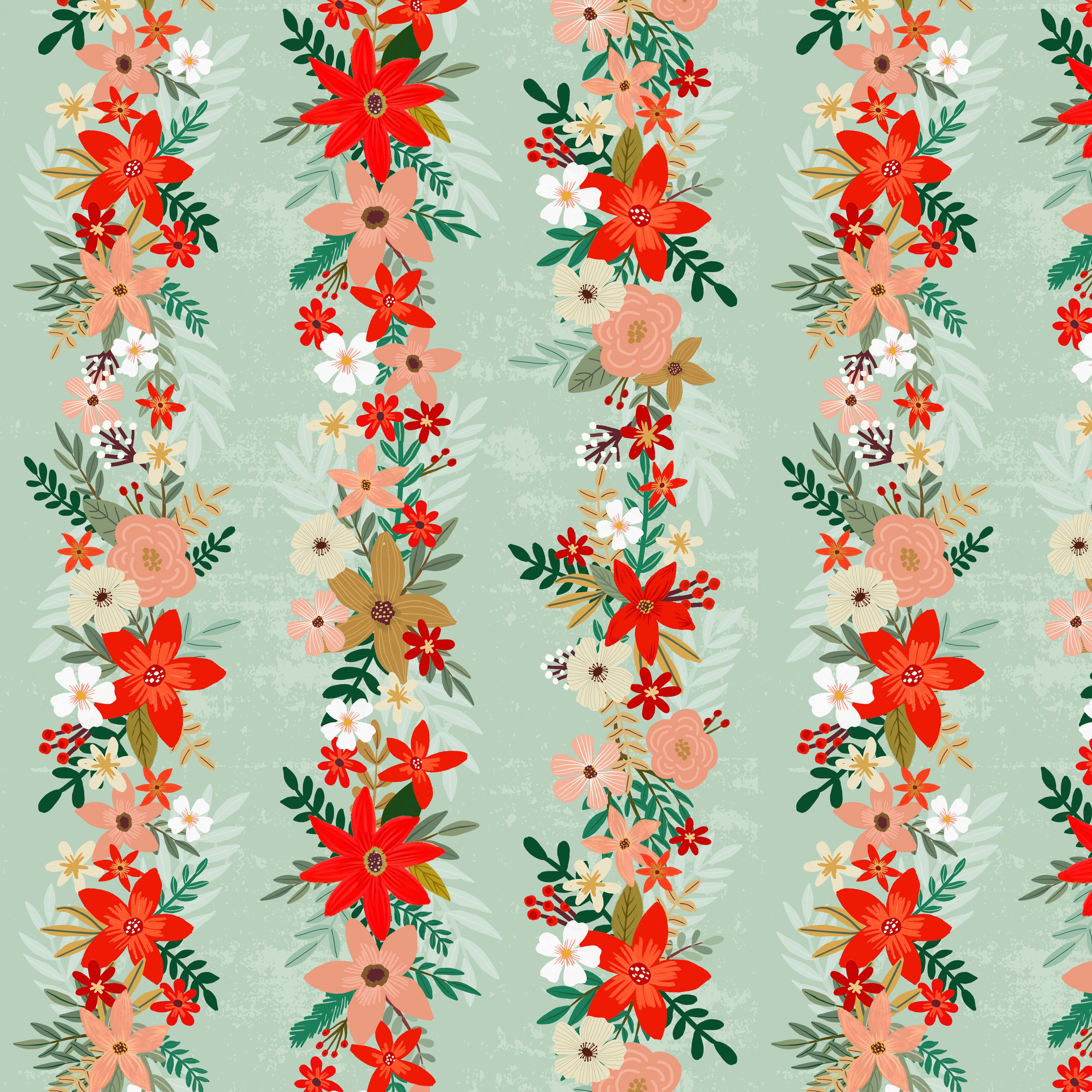 Christmas Spirit | Christmas Delight - Sage by Mia Charro for Free Spirit | PWMC070.XSAGE