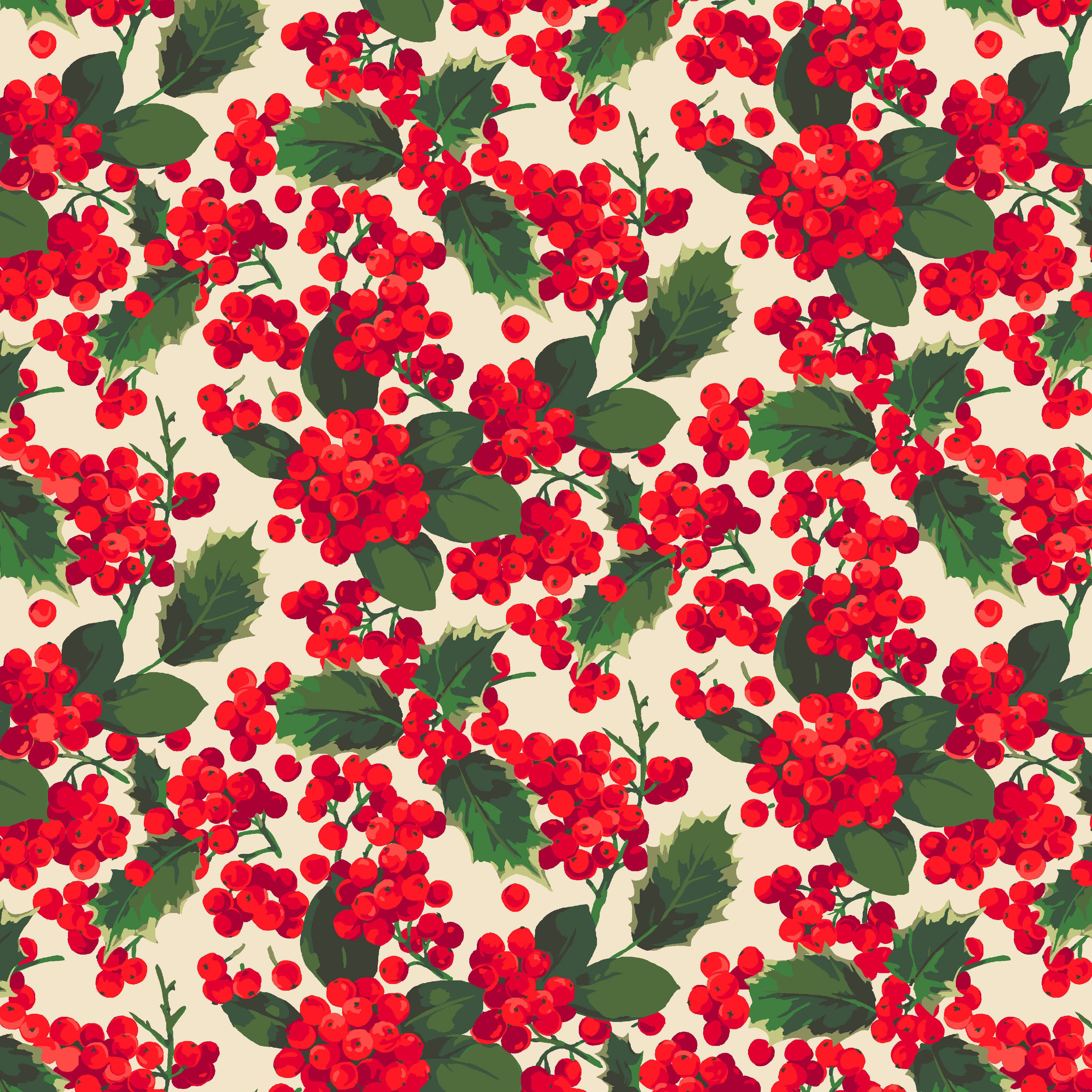 Winterberry | Holly Berry - Red by Martha Negley for Free Spirit | PWMN035.RED