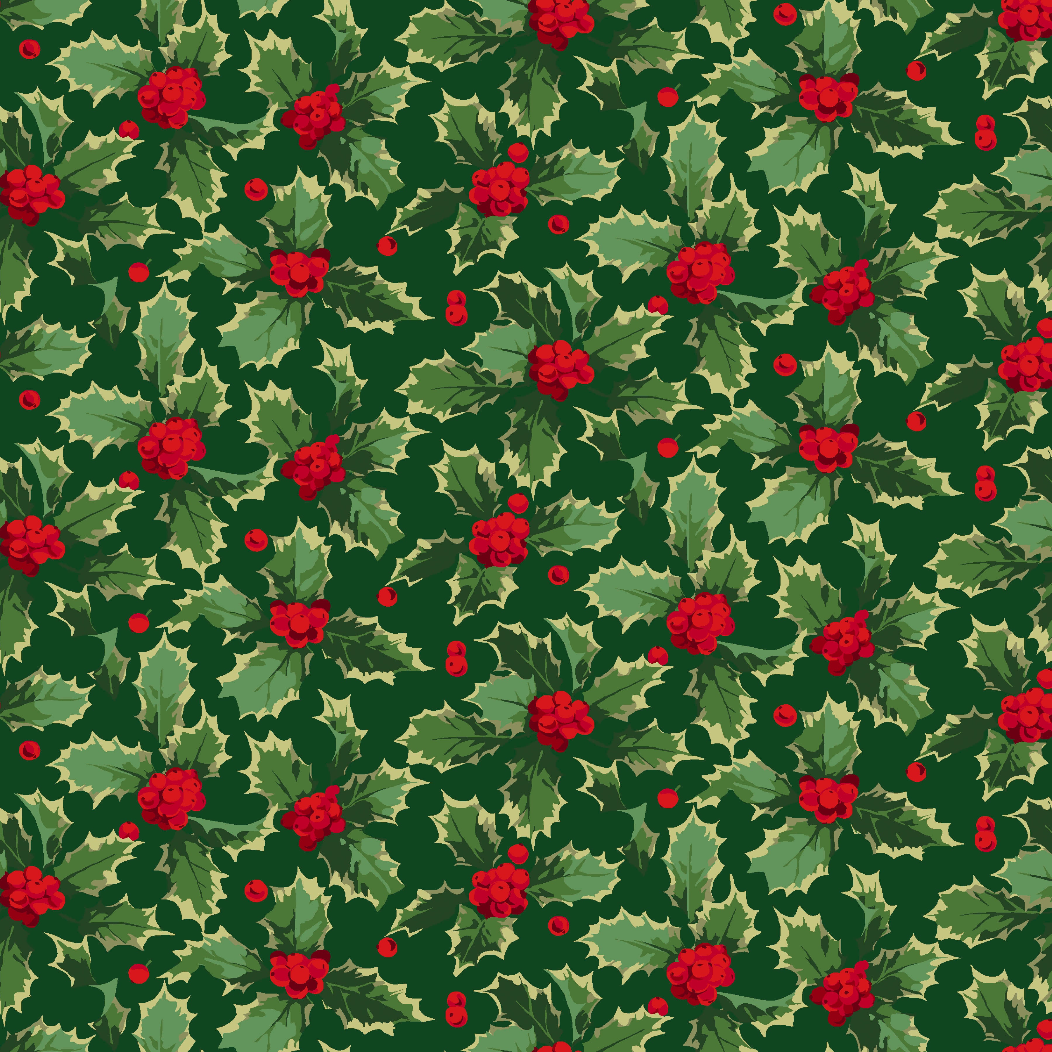 Winterberry | Holly - Dark Green by Martha Negley for Free Spirit | PWMN037.DARKGREEN