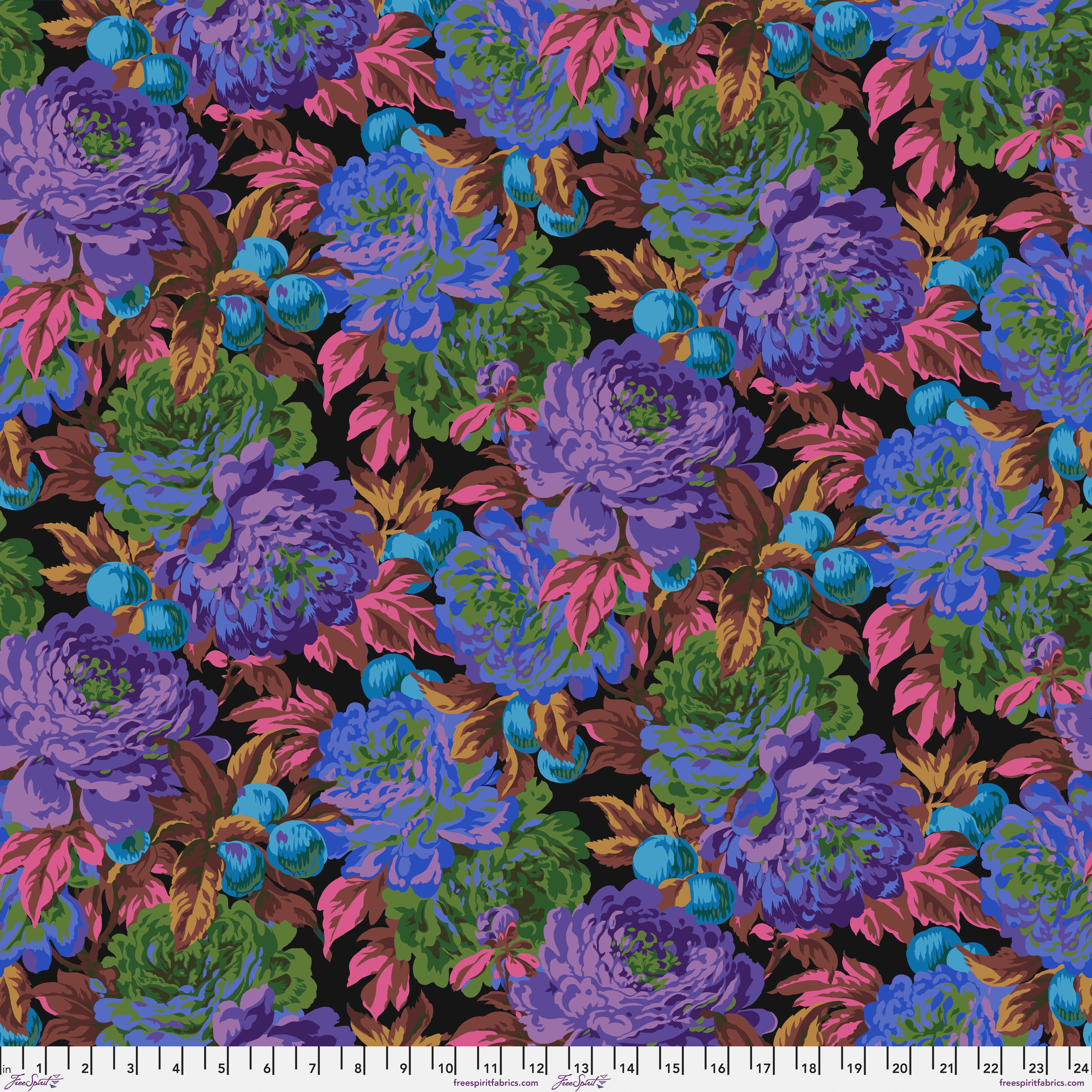 Stash | Luscious - Black by Kaffe Fassett Collective for Free Spirit | PWPJ011.BLACK