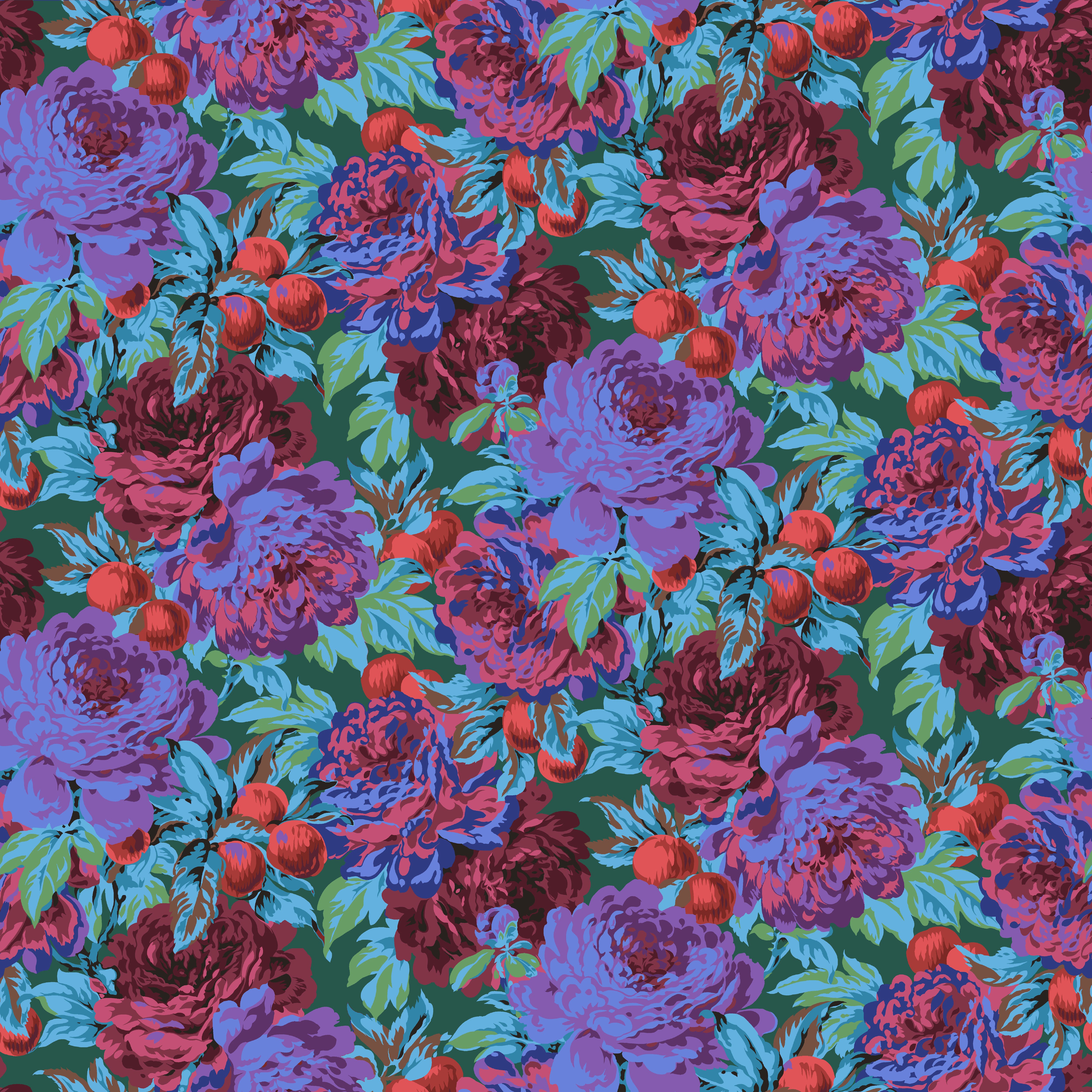 Stash | Luscious - Dark by Kaffe Fassett Collective for Free Spirit | PWPJ011.DARK