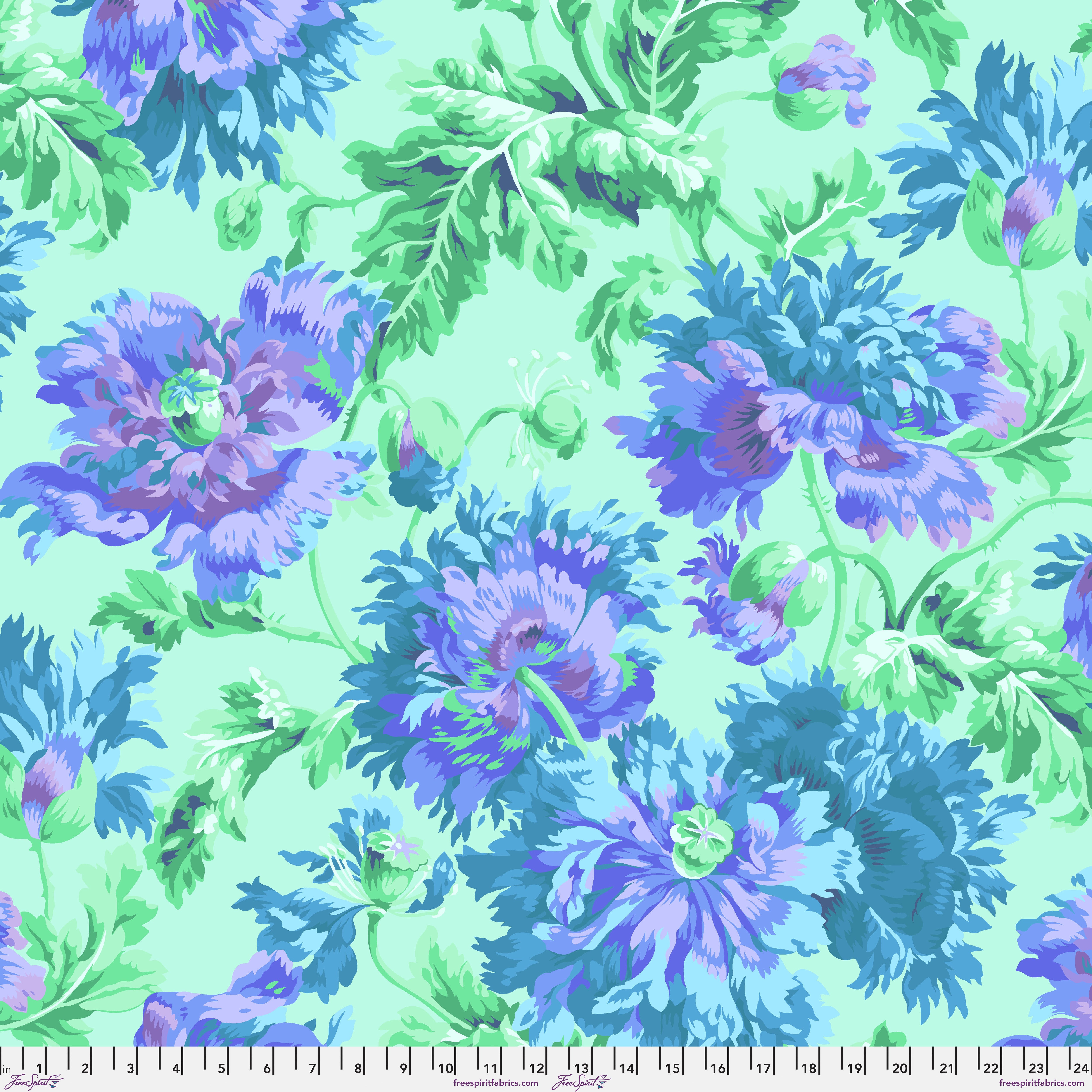 February 2024 | Garden Party - Celadon by Philip Jacobs for the Kaffe Fassett Collective