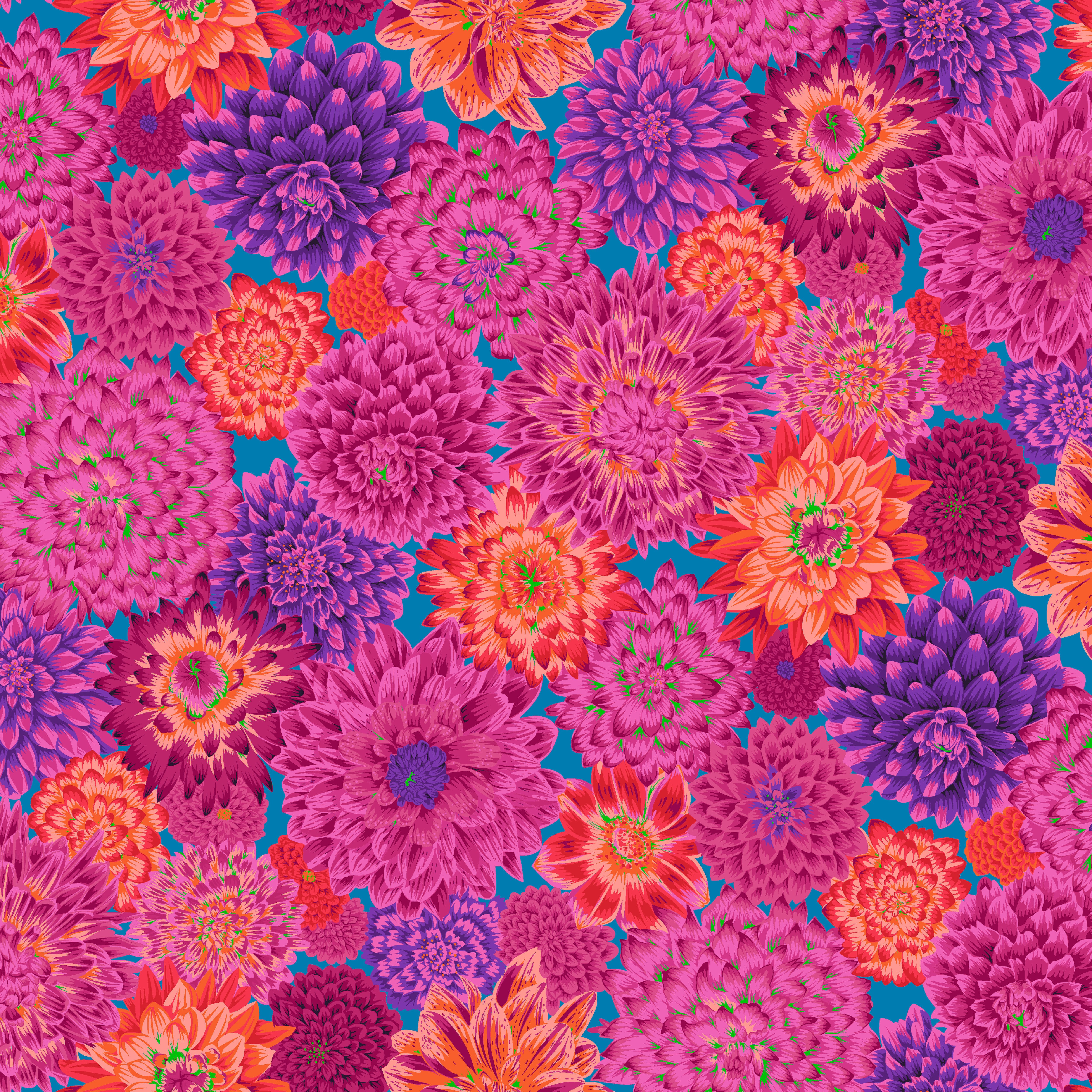 Stash | Dancing Dahlias Red by Kaffe Fassett Collective for Free Spirit