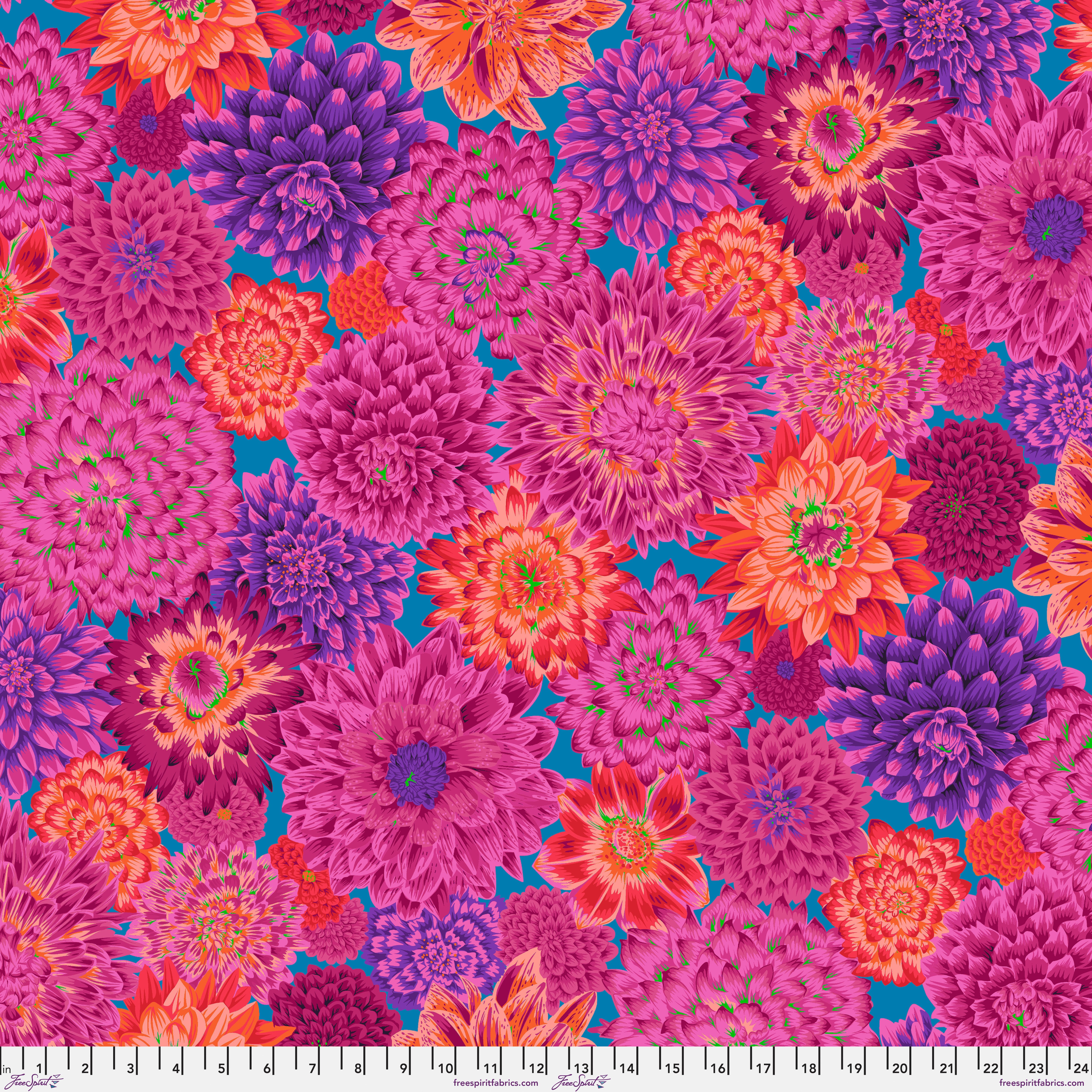 Stash | Dancing Dahlias Red by Kaffe Fassett Collective for Free Spirit