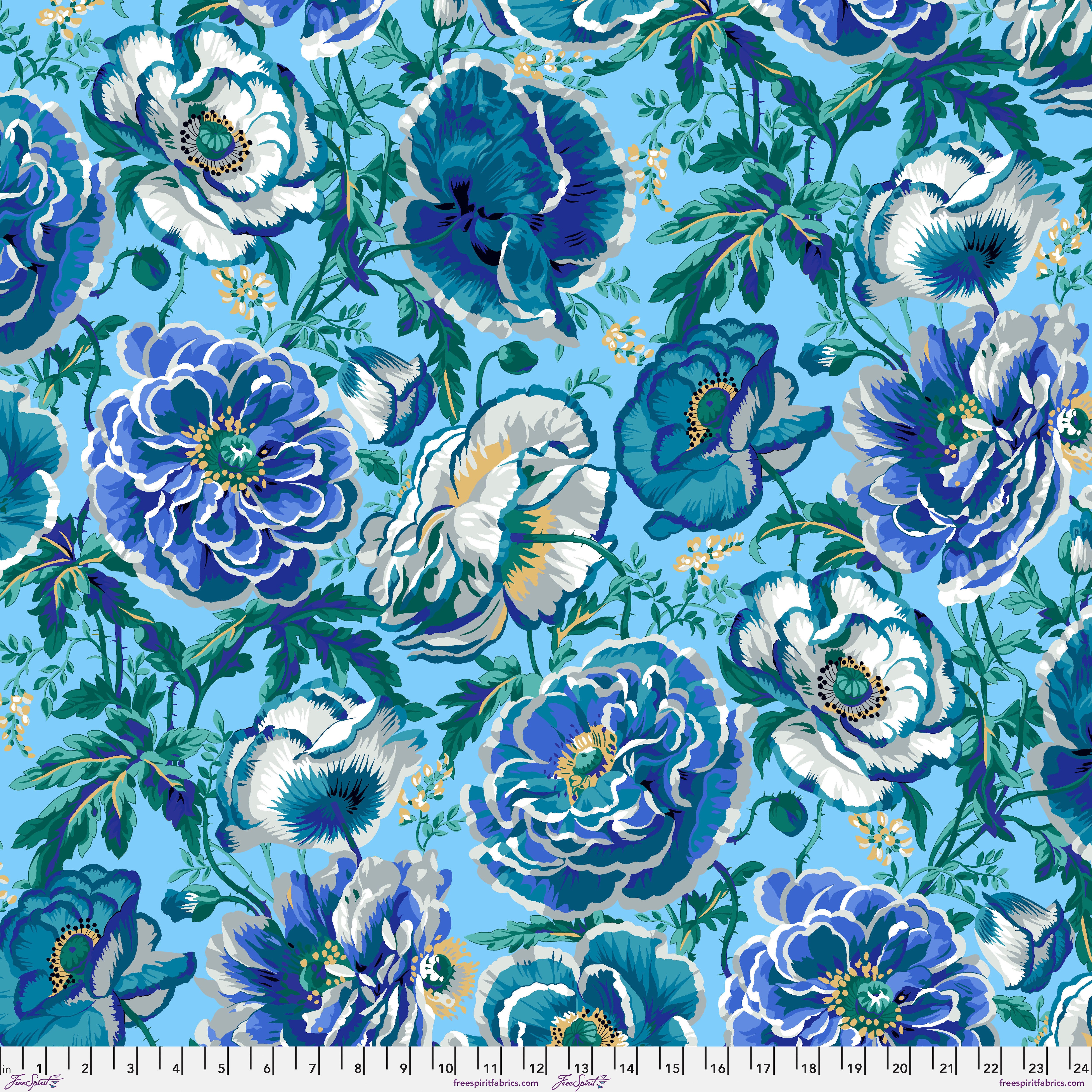 Stash | Dorothy - Blue by Philip Jacobs for Kaffe Fassett Collective | PWPJ109.BLUE