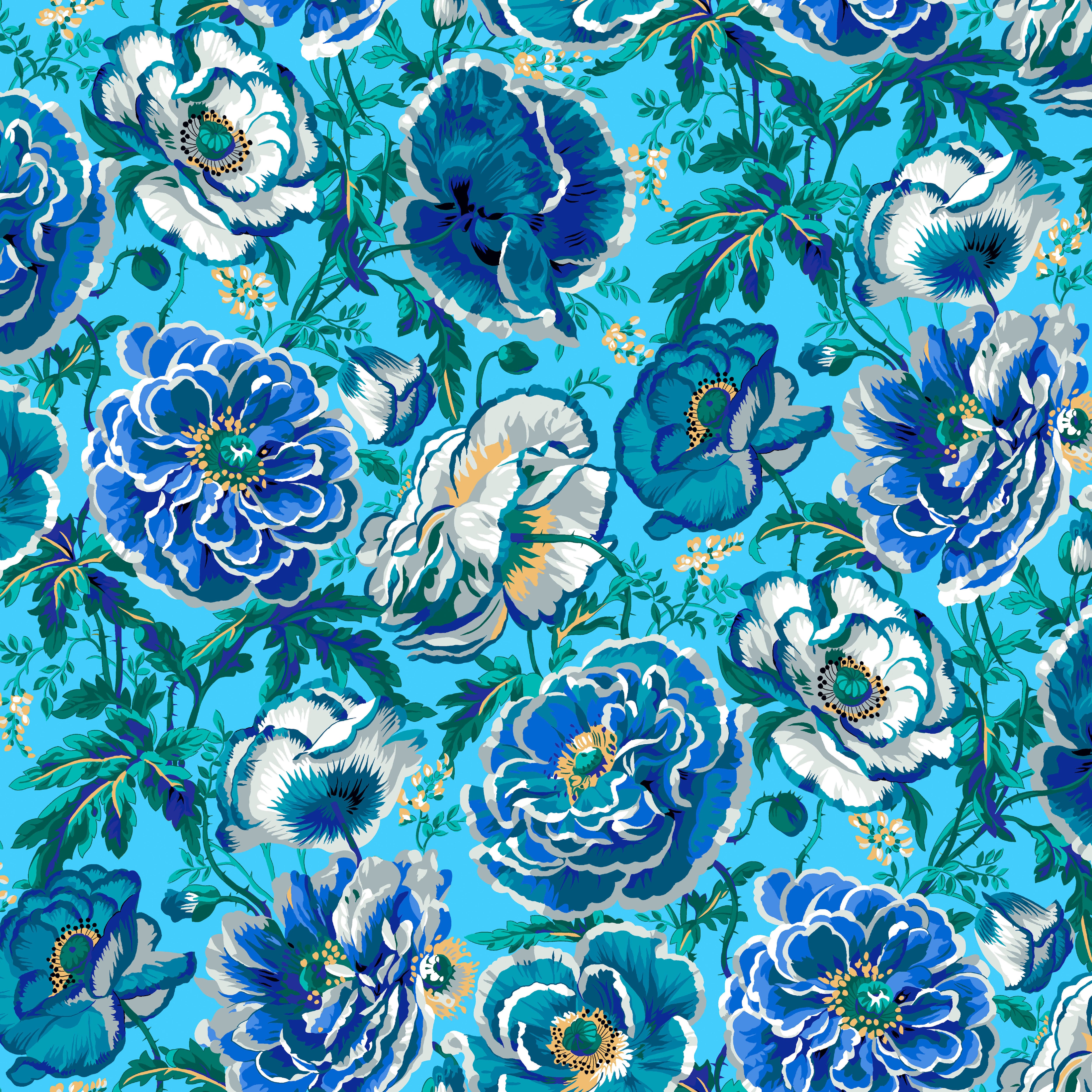 Stash | Dorothy - Blue by Philip Jacobs for Kaffe Fassett Collective | PWPJ109.BLUE