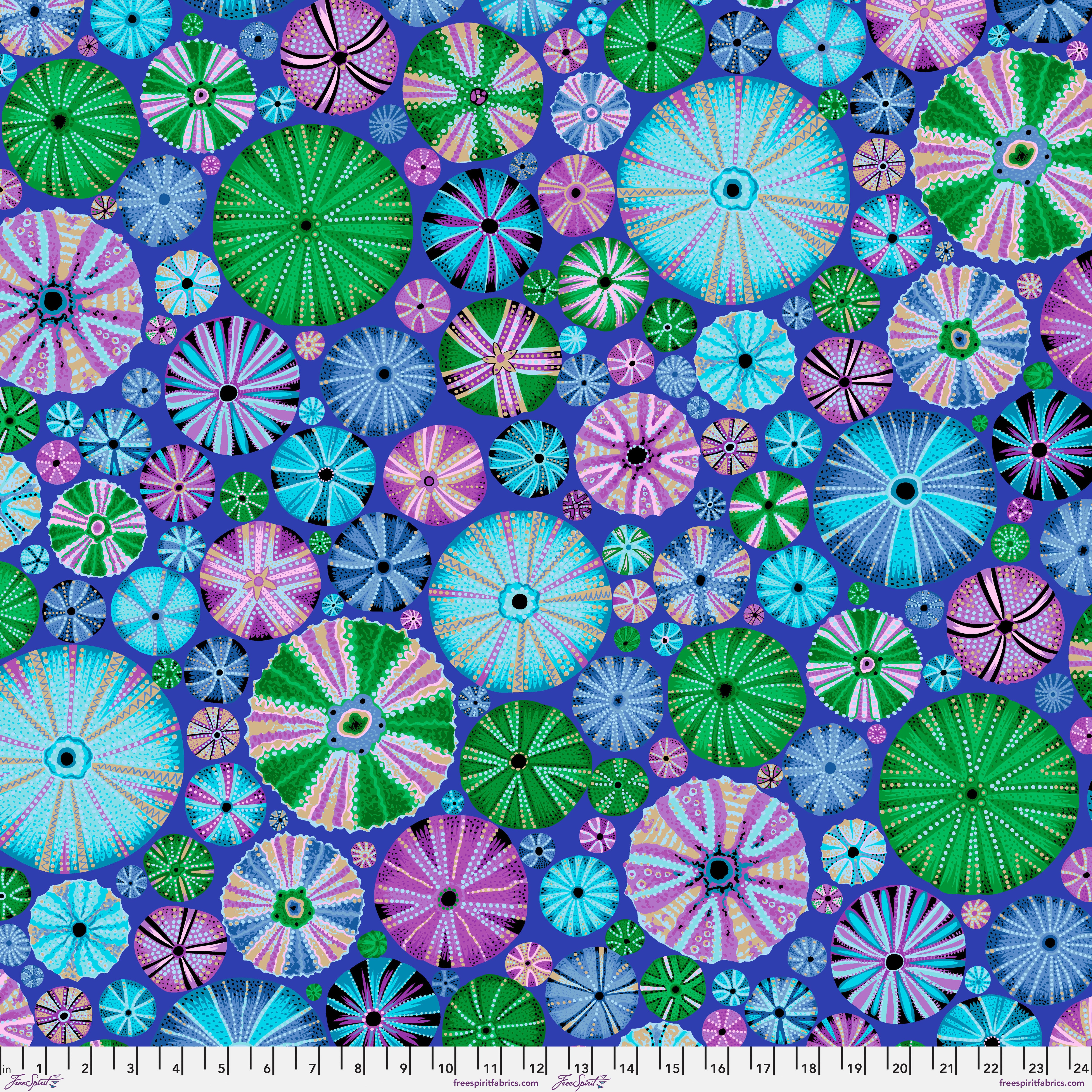 August 2024 | Urchins - Blue by Philip Jacobs for the Kaffe Fassett Collective | PWPJ125.BLUE