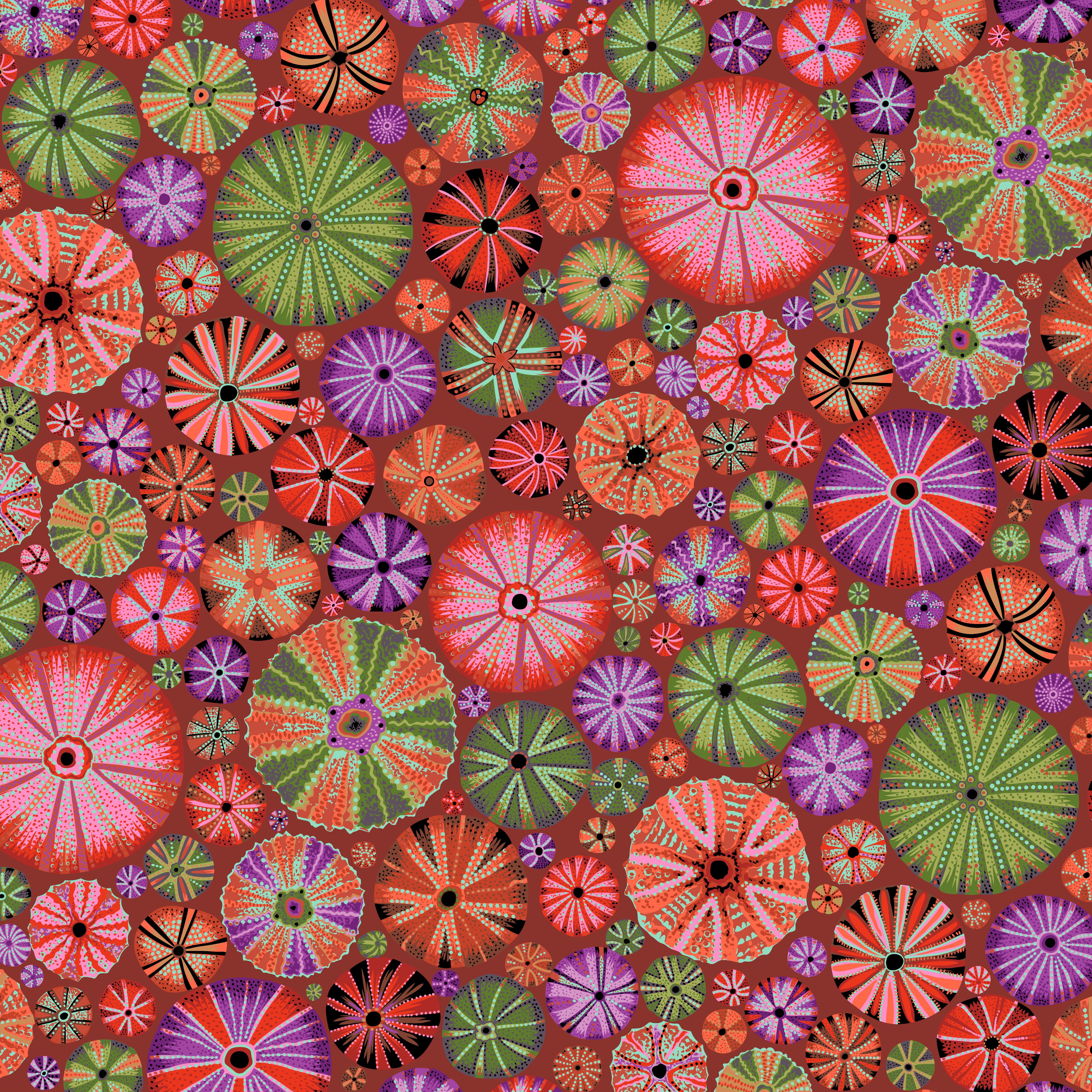 August 2024 | Urchins - Red by Philip Jacobs for the Kaffe Fassett Collective | PWPJ125.RED