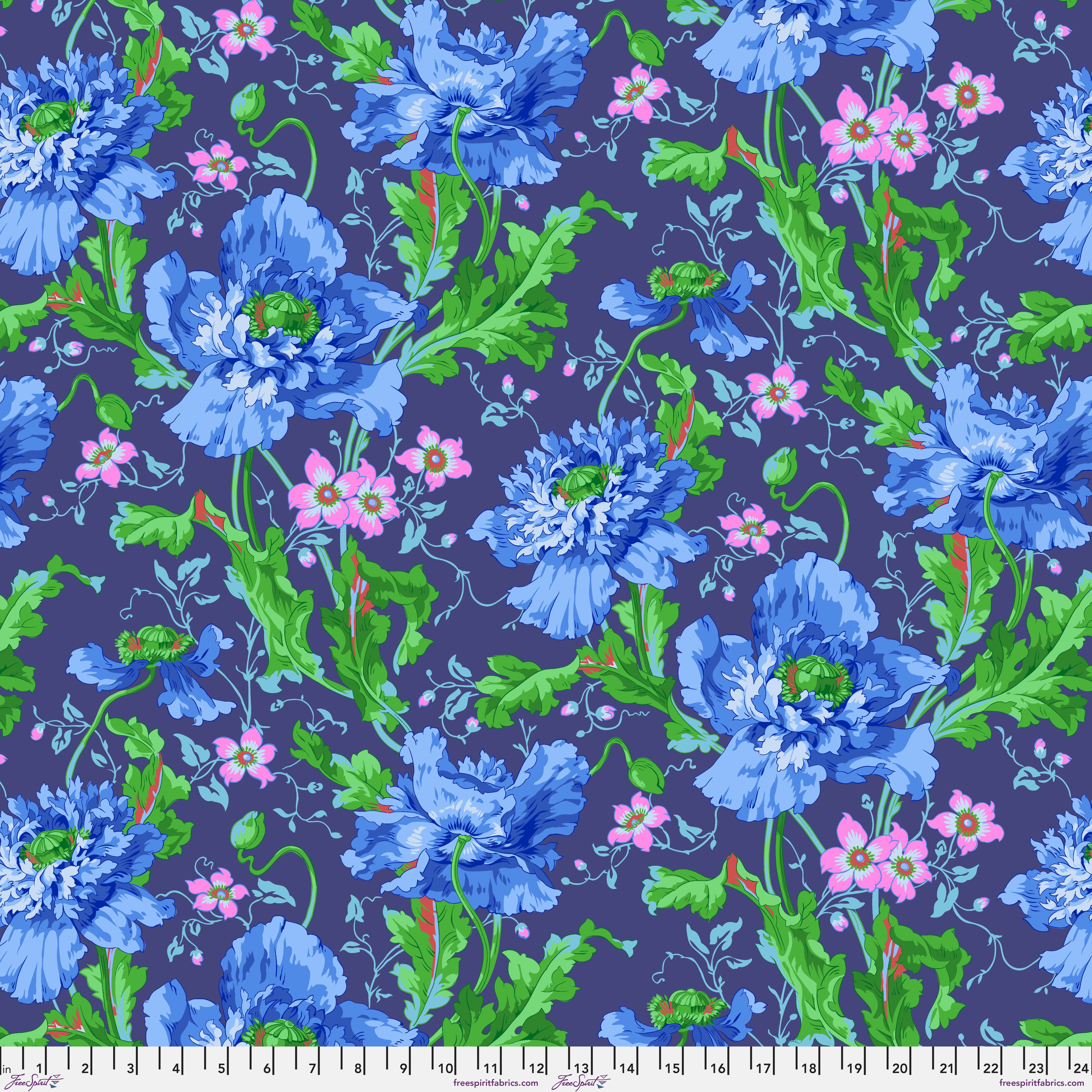 August 2024 | Papaver - Blue by Philip Jacobs for the Kaffe Fassett Collective | PWPJ127.BLUE