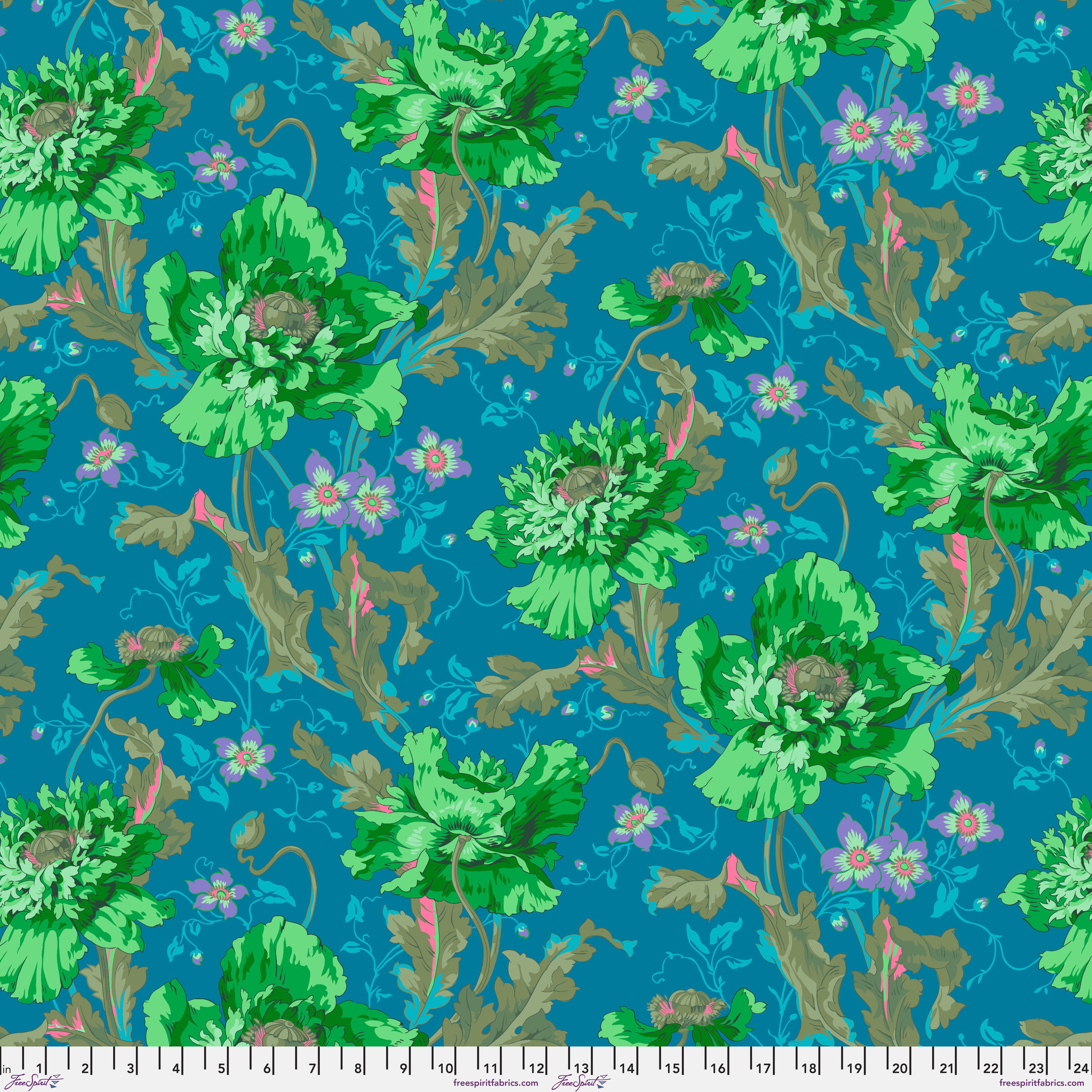 August 2024 | Papaver - Green by Philip Jacobs for the Kaffe Fassett Collective | PWPJ127.GREEN