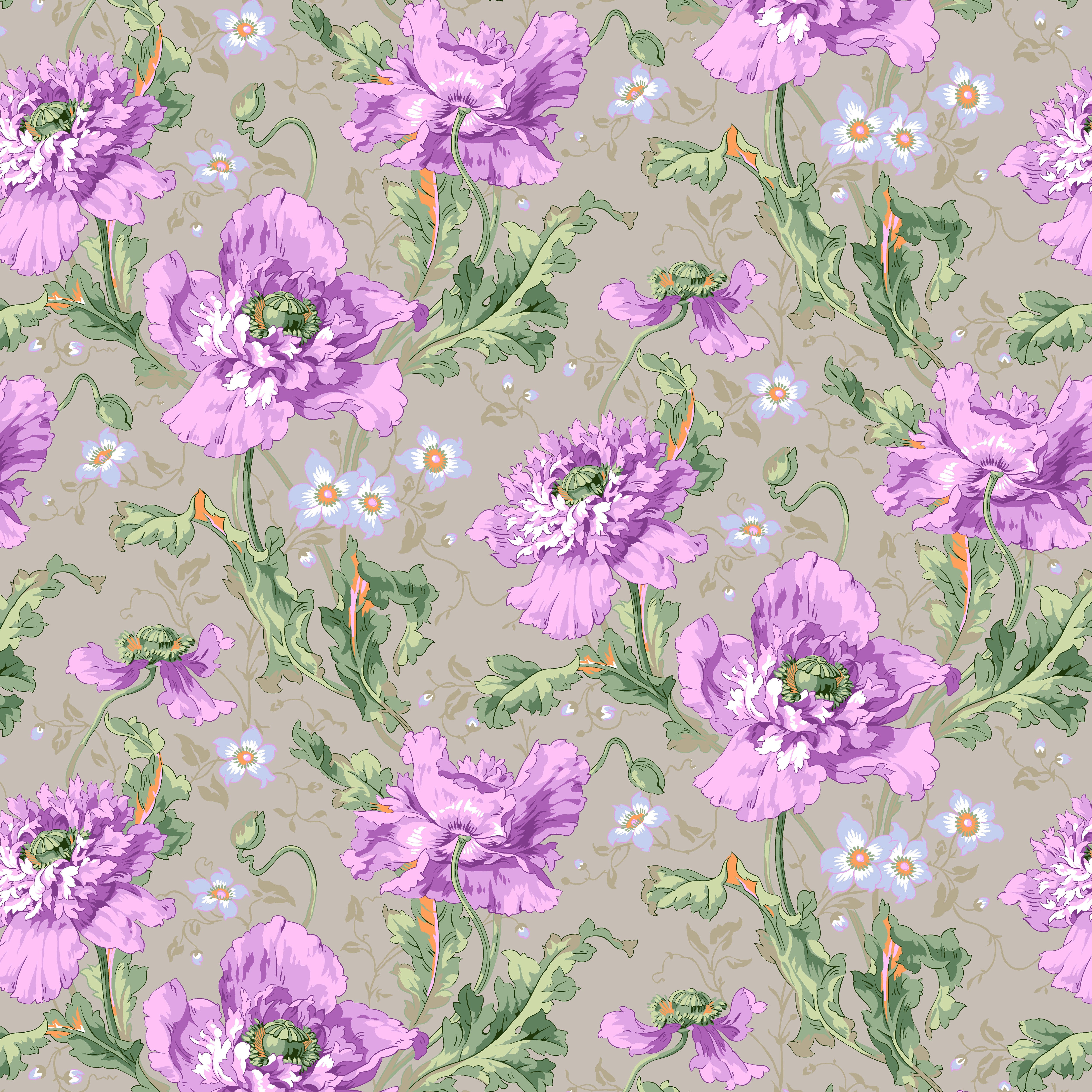 August 2024 | Papaver - Grey by Philip Jacobs for the Kaffe Fassett Collective | PWPJ127.GREY