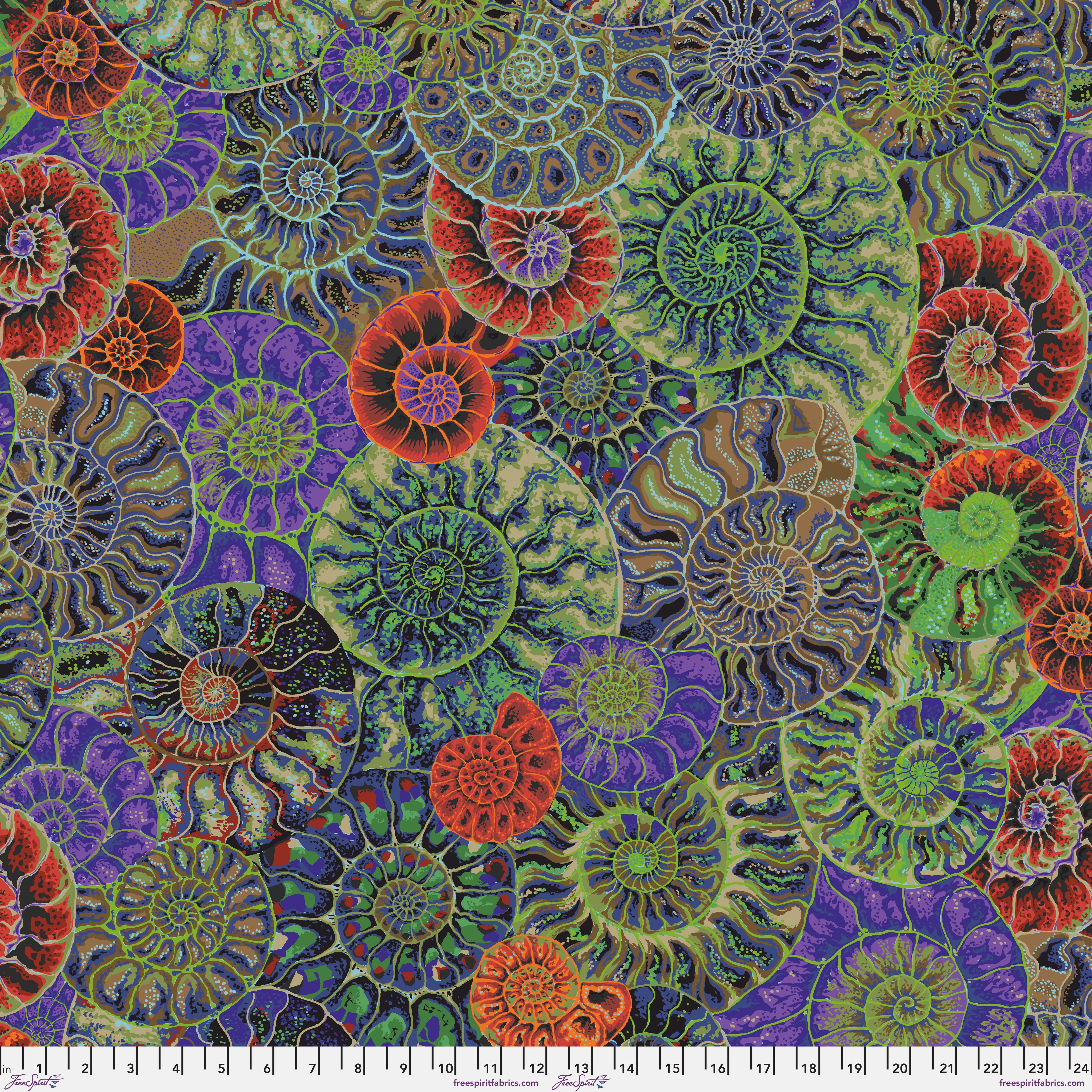 August 2024 | Ammonites - Dark by Philip Jacobs for the Kaffe Fassett Collective | PWPJ128.DARK