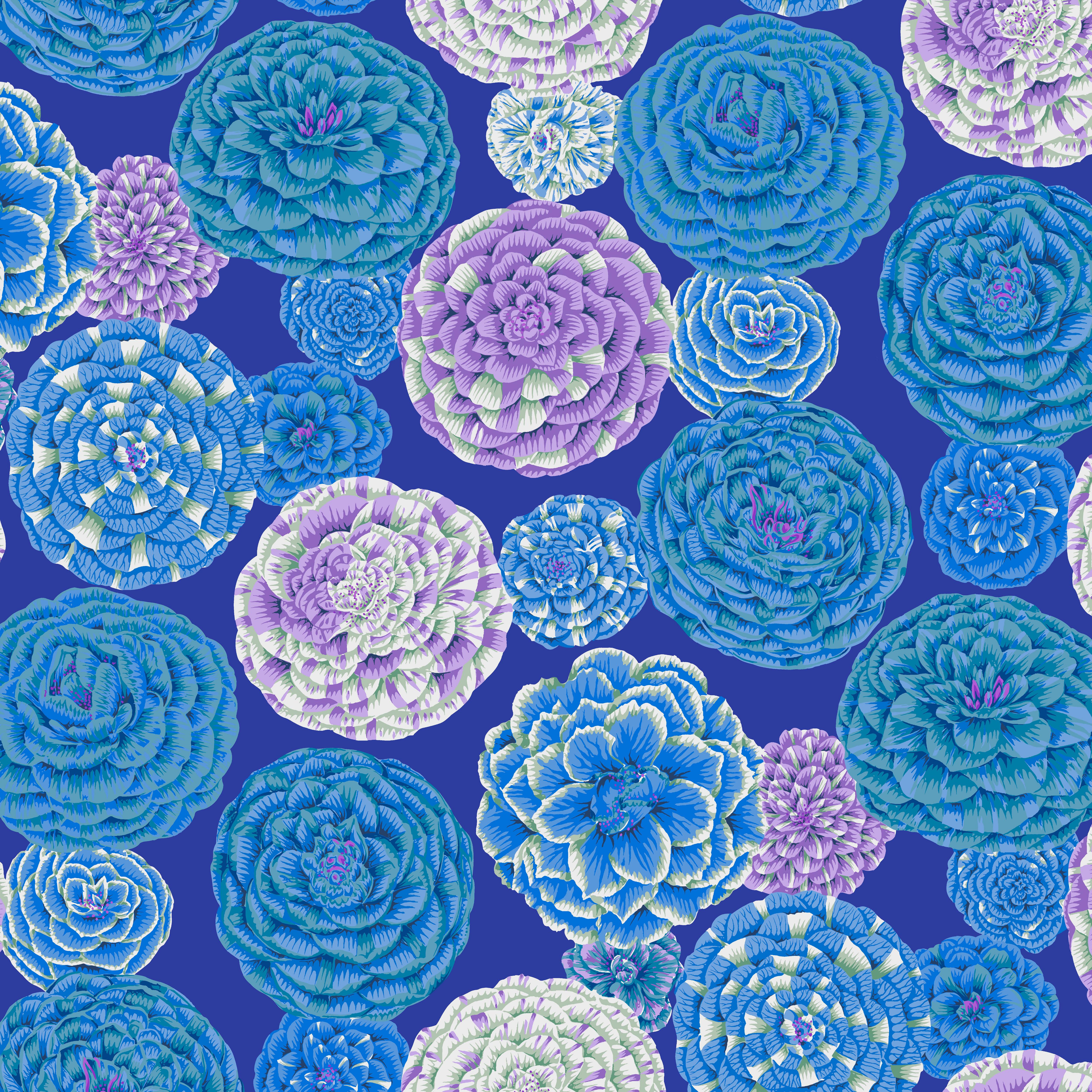 August 2024 | Japonica - Blue by Philip Jacobs for the Kaffe Fassett Collective | PWPJ130.BLUE