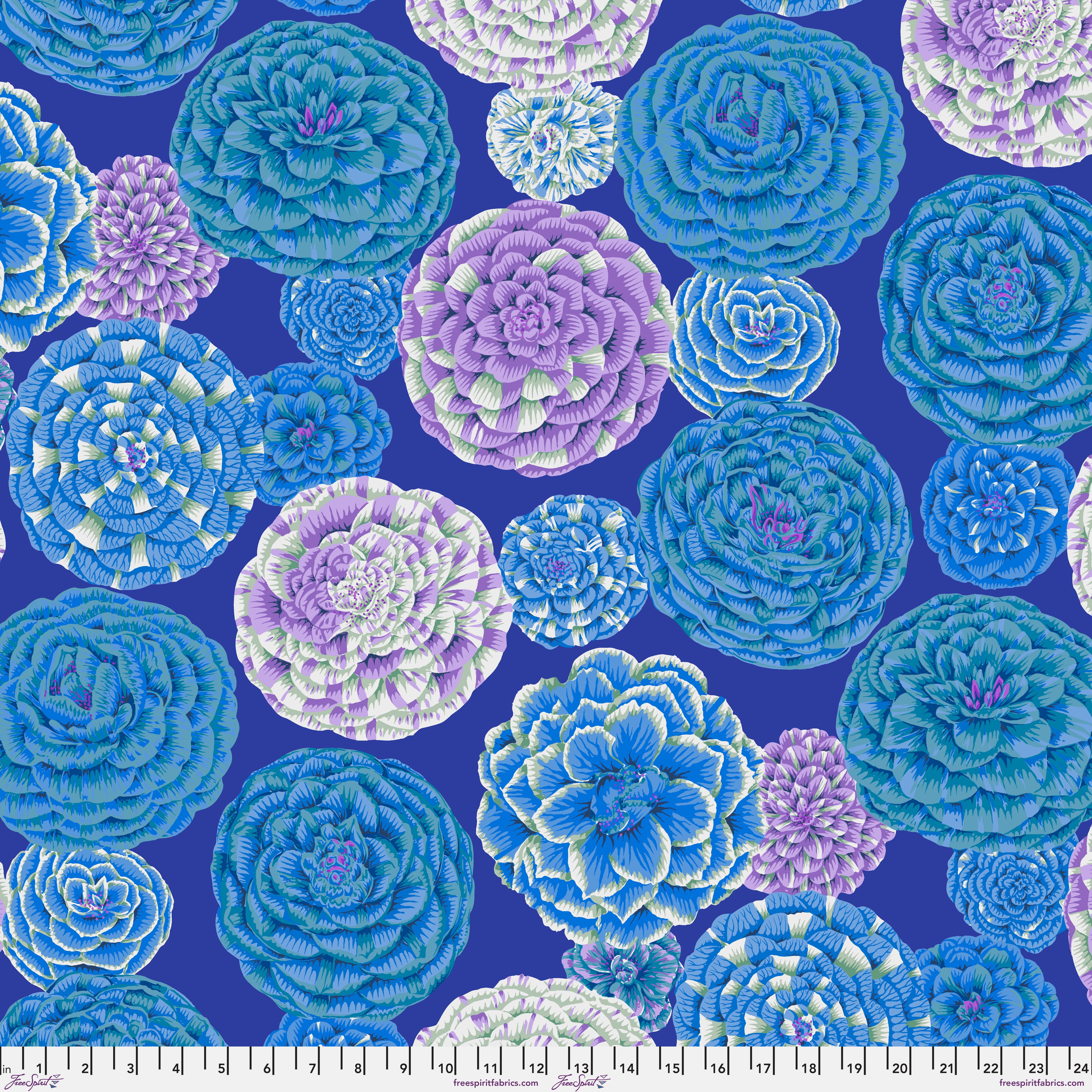 August 2024 | Japonica - Blue by Philip Jacobs for the Kaffe Fassett Collective | PWPJ130.BLUE