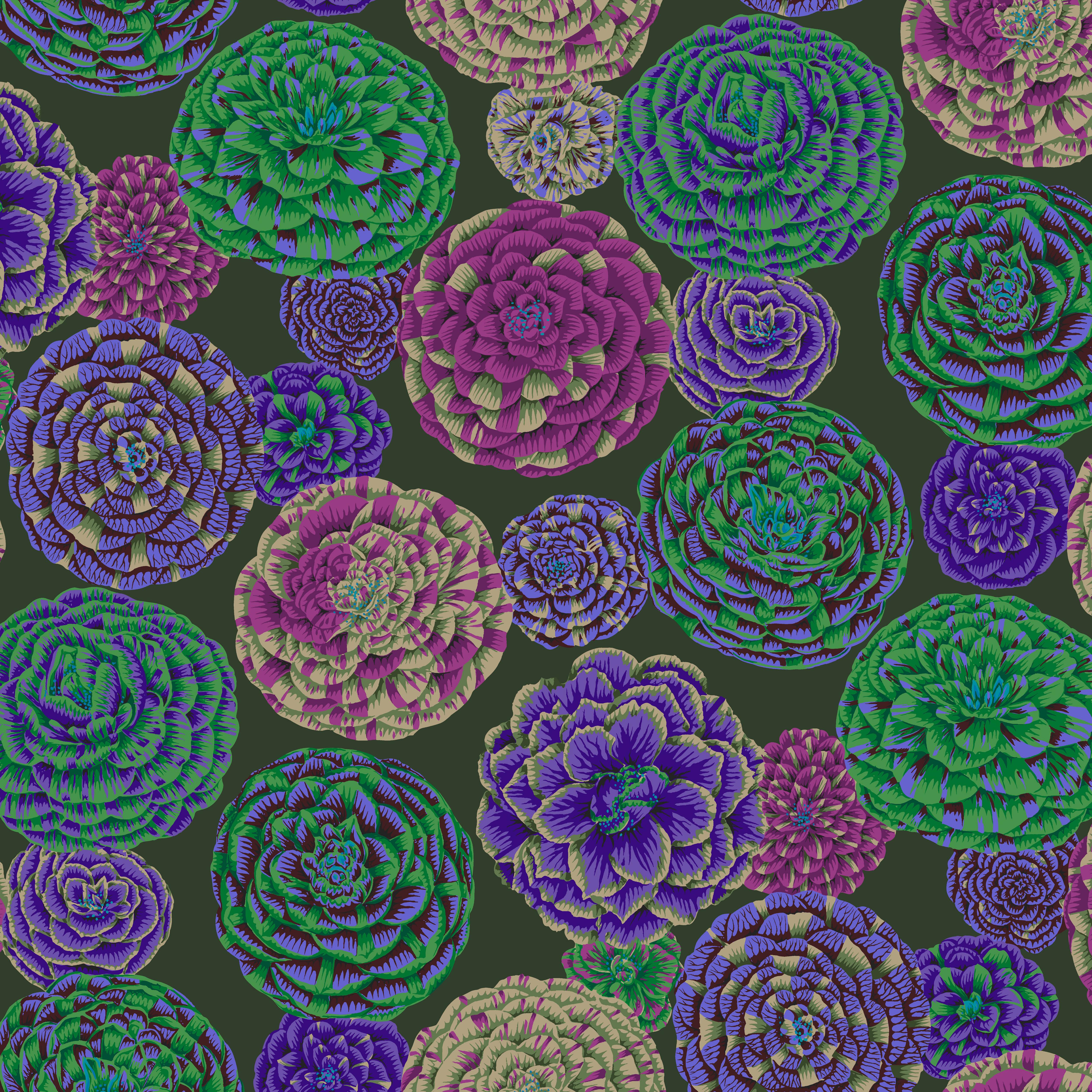 August 2024 | Japonica - Dark by Philip Jacobs for the Kaffe Fassett Collective | PWPJ130.DARK