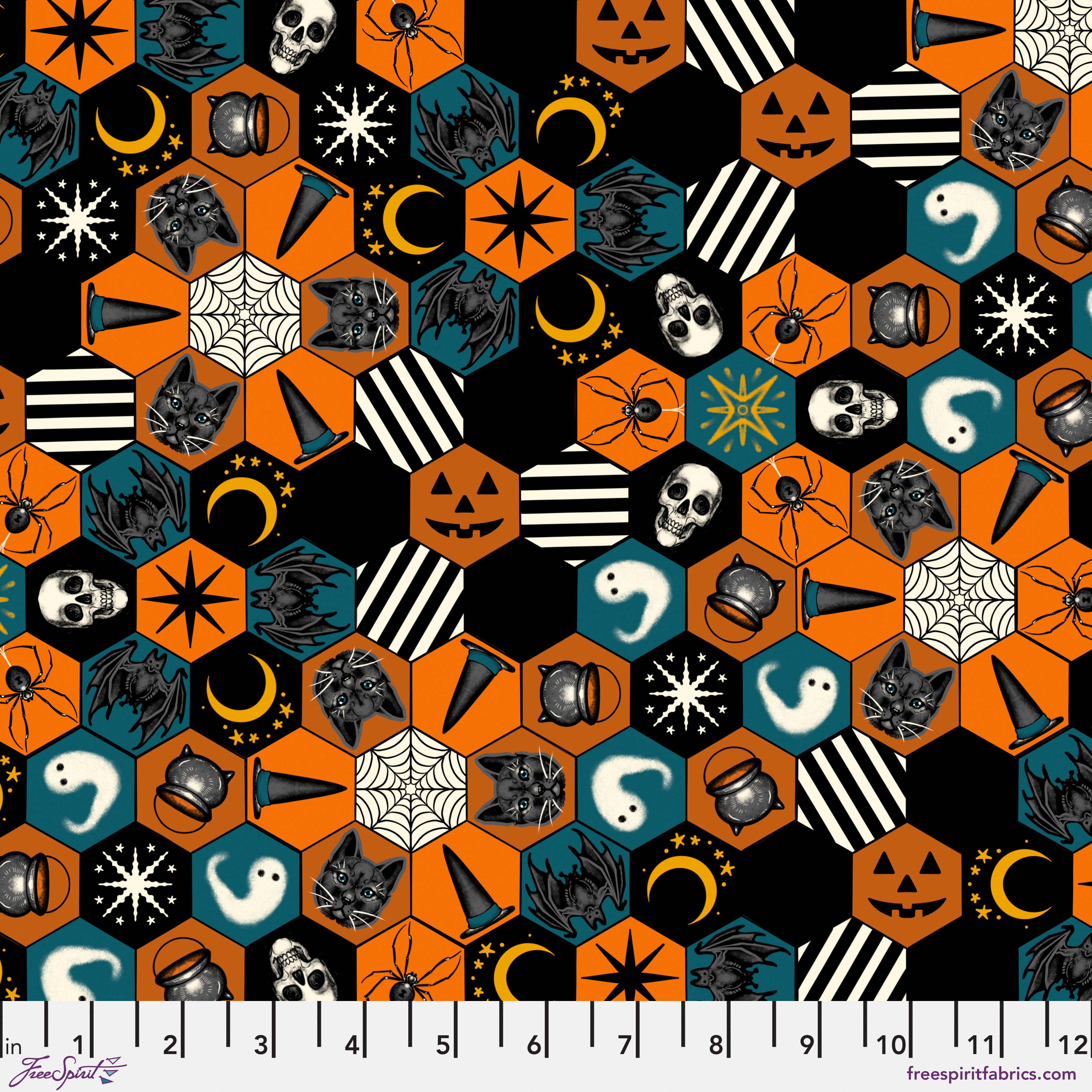 Storybook Halloween | Hexi Cheater - Multi by Rachel Hauer for Free Spirit | PWRH063.MULTI