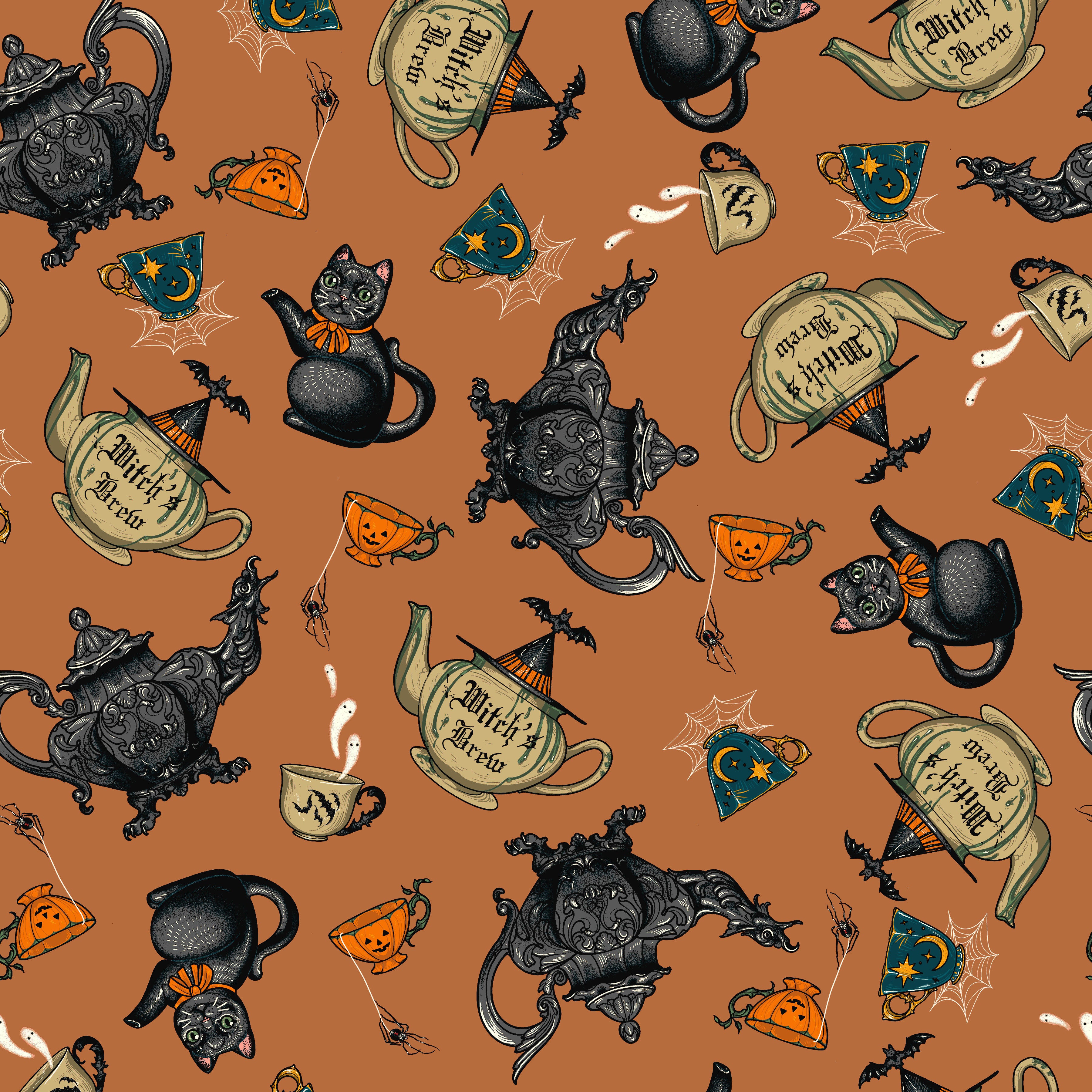 Storybook Halloween | Witch's Brew - Multi by Rachel Hauer for Free Spirit | PWRH071.MULTI