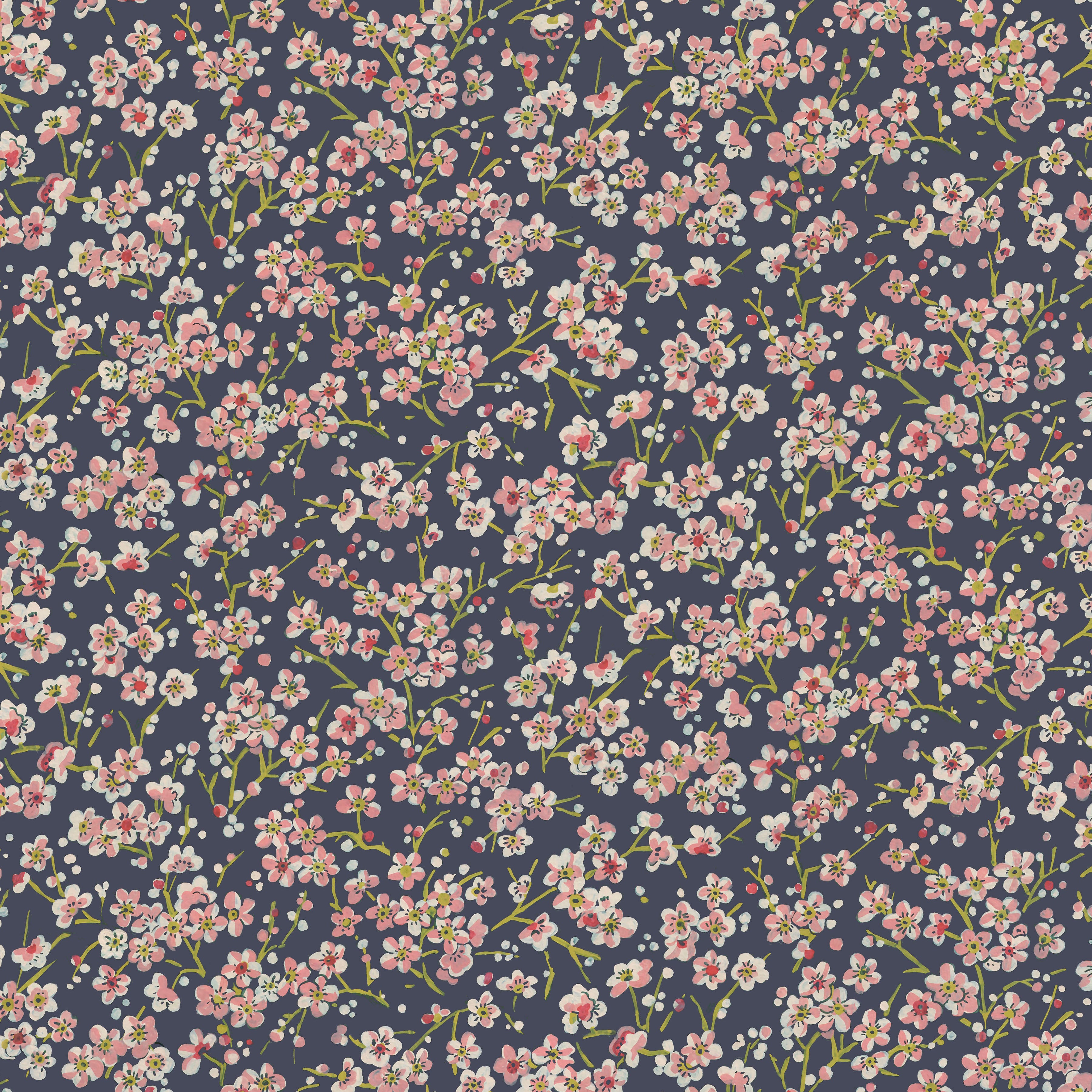 Parterre - Midnight Blossom Dark by Sarah Campbell for Free Spirit