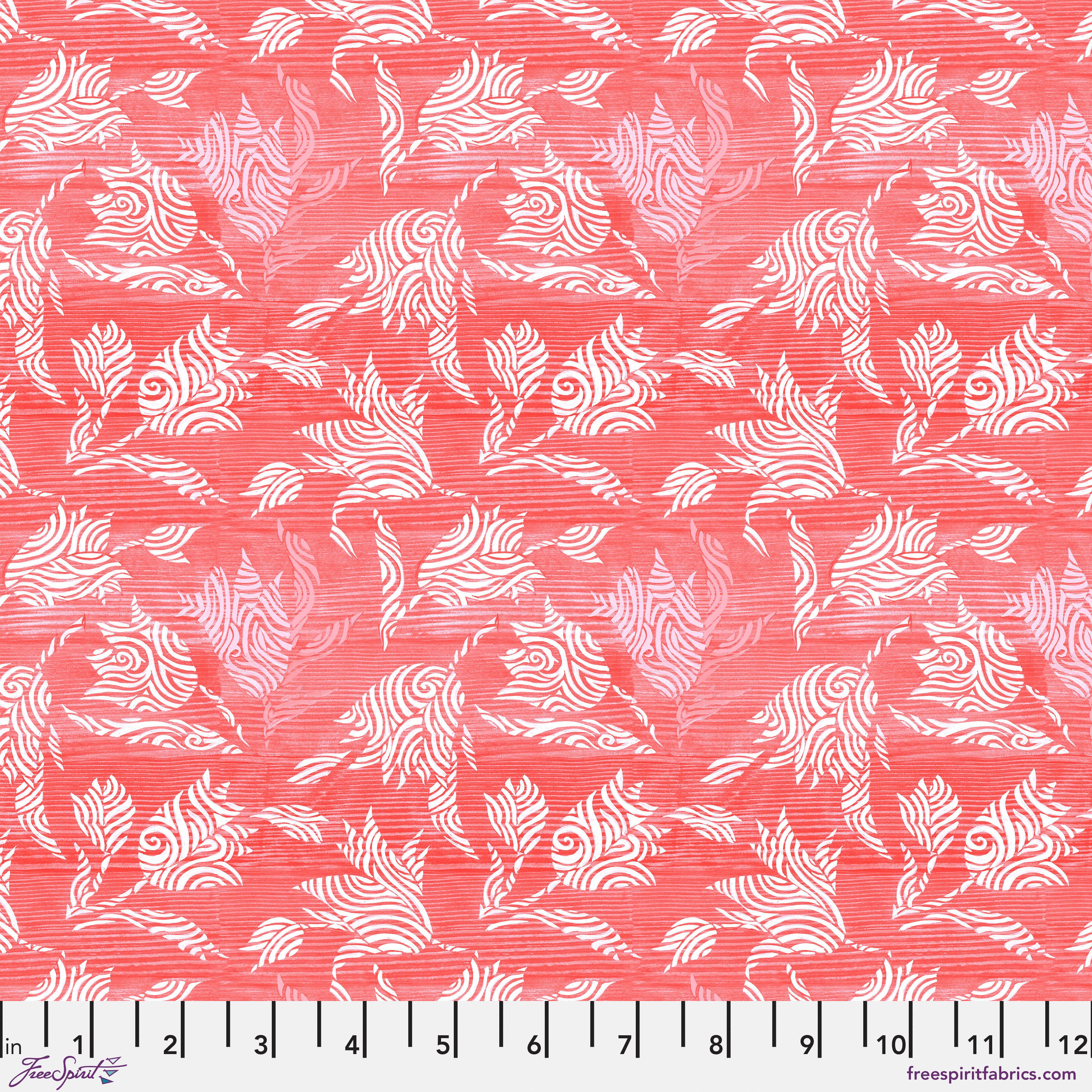 Parterre - Bountiful Coral by Sarah Campbell for Free Spirit