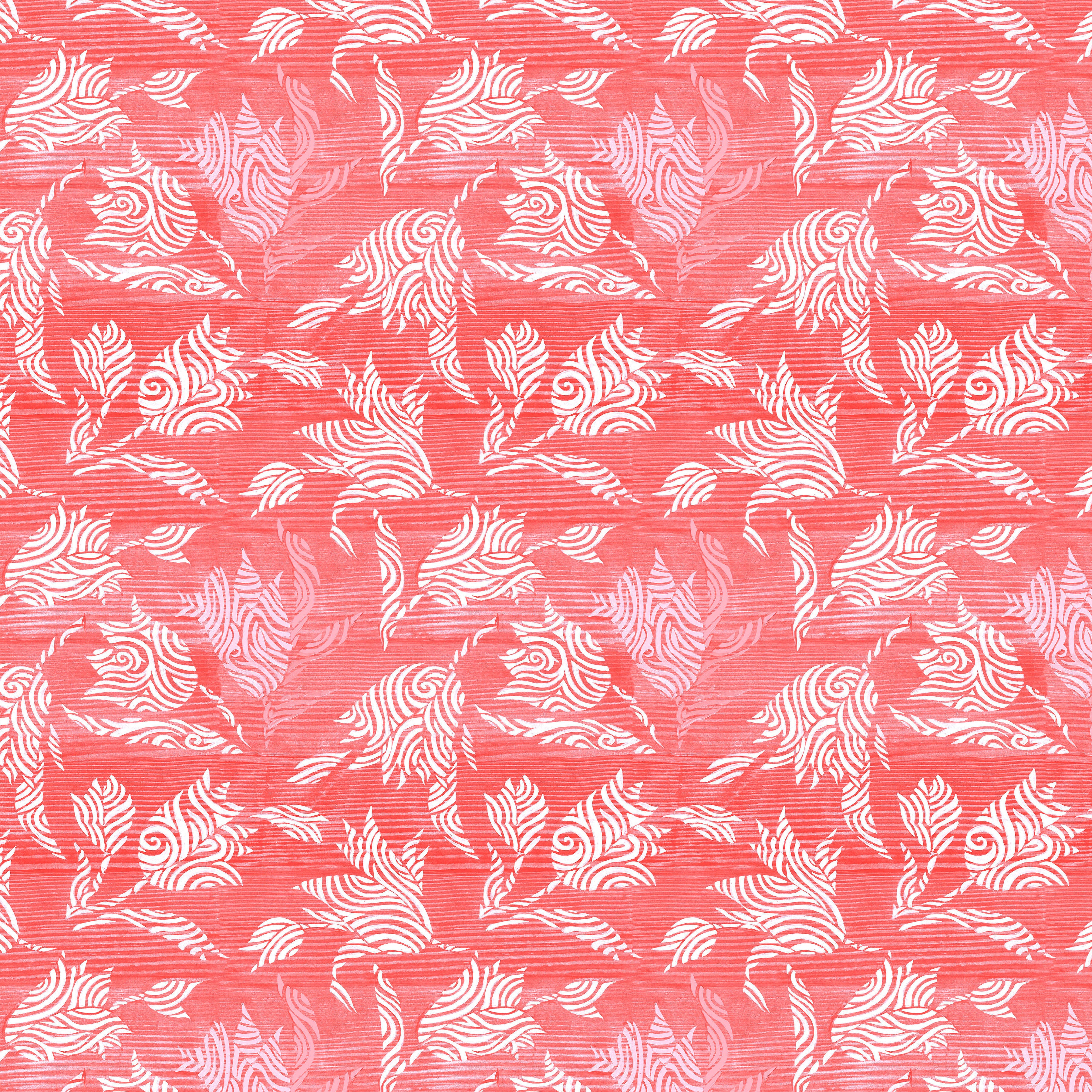 Parterre - Bountiful Coral by Sarah Campbell for Free Spirit