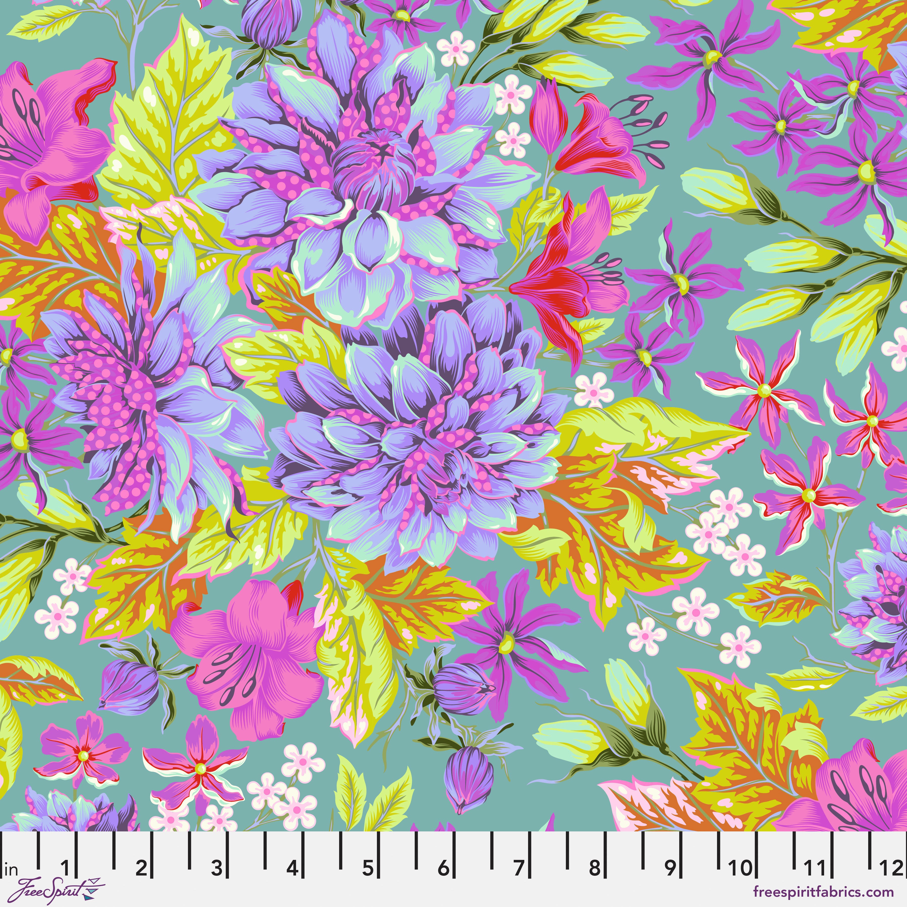 Untamed | Hello Dahlia - Moonbeam with Neon Accents by Tula Pink for Free Spirit | PWTP234.COSMIC