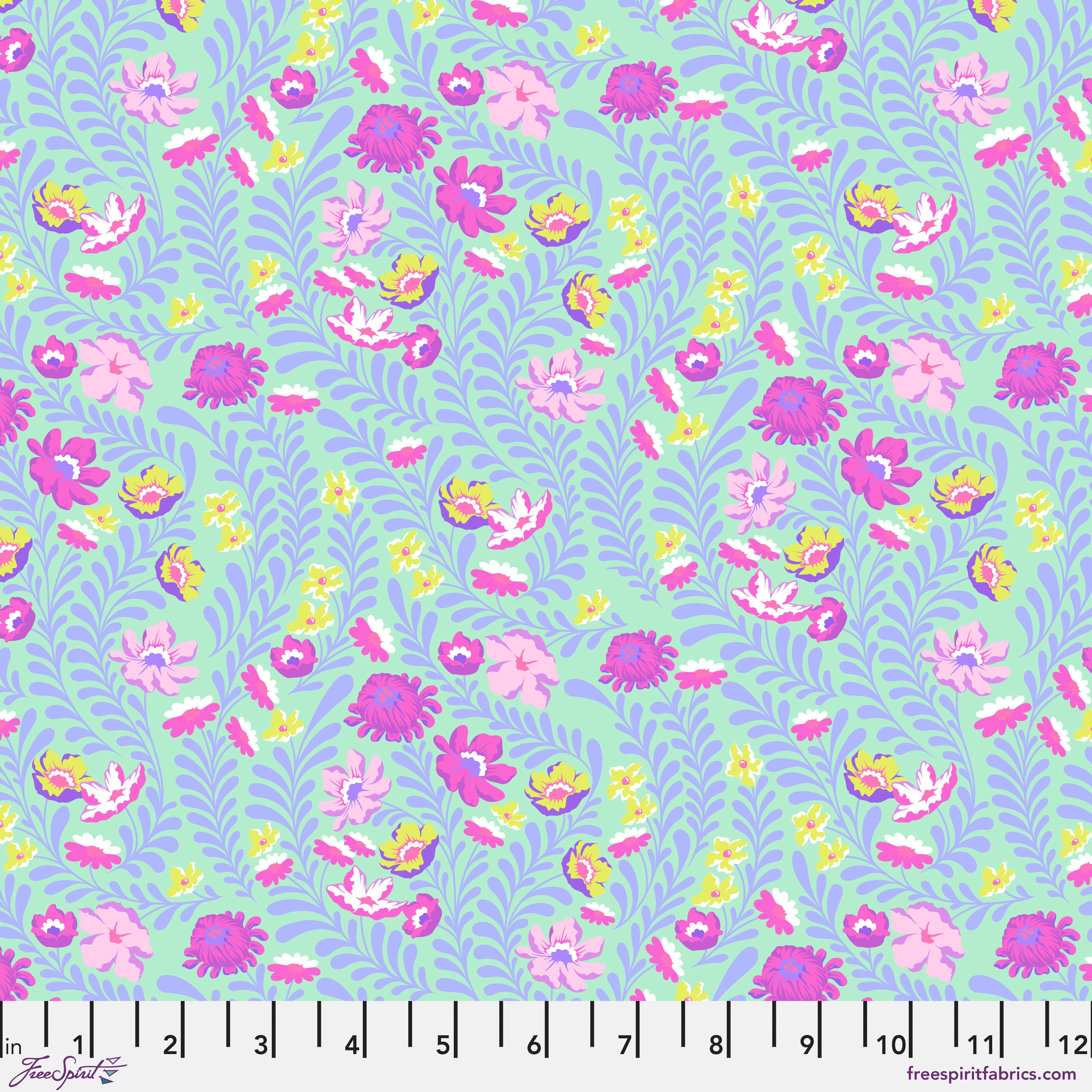 Untamed | Flowerfield - Cosmic with Neon Accents by Tula Pink for Free Spirit | PWTP243.COSMIC