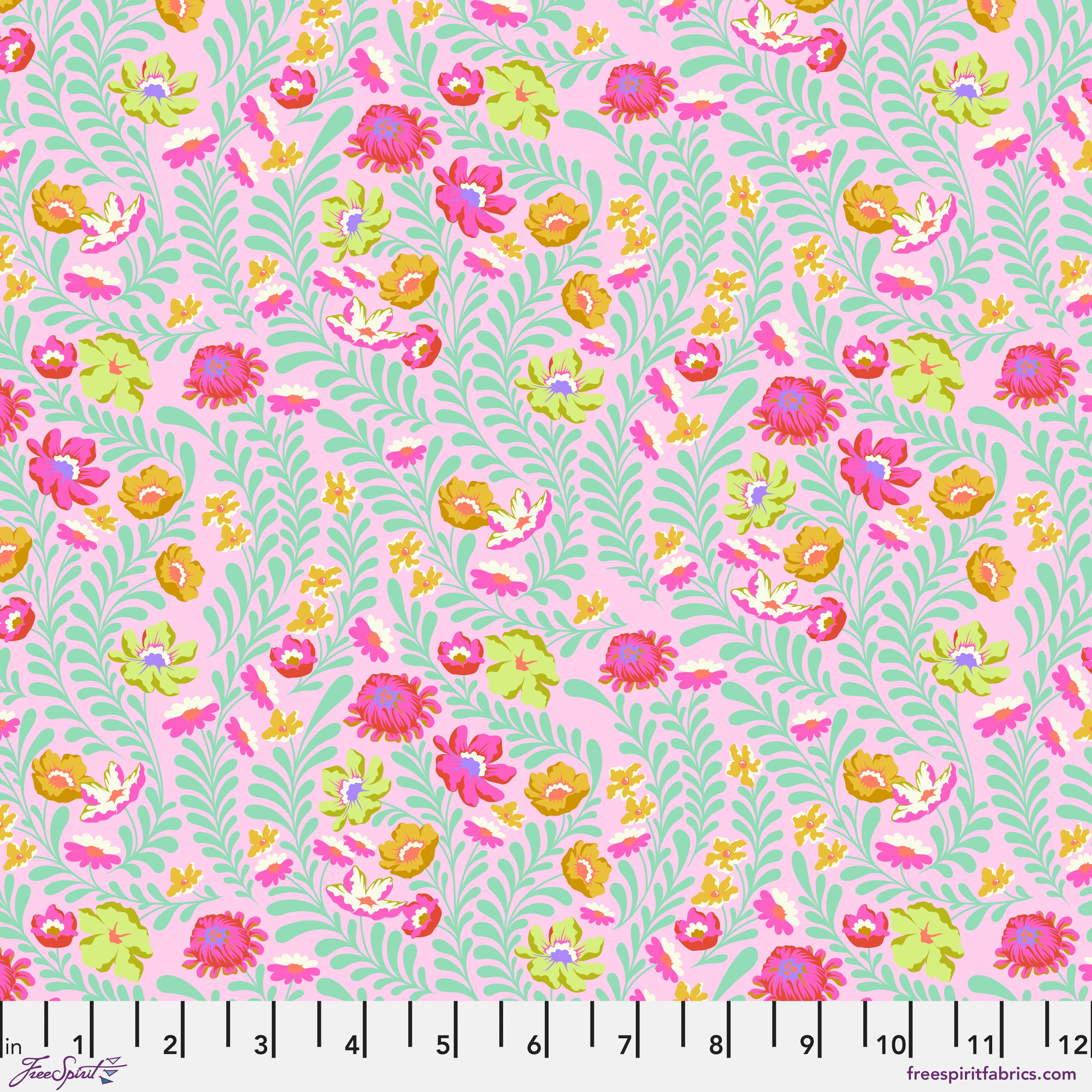 Untamed | Flowerfield - Lunar with Neon Accents by Tula Pink for Free Spirit | PWTP243.LUNAR