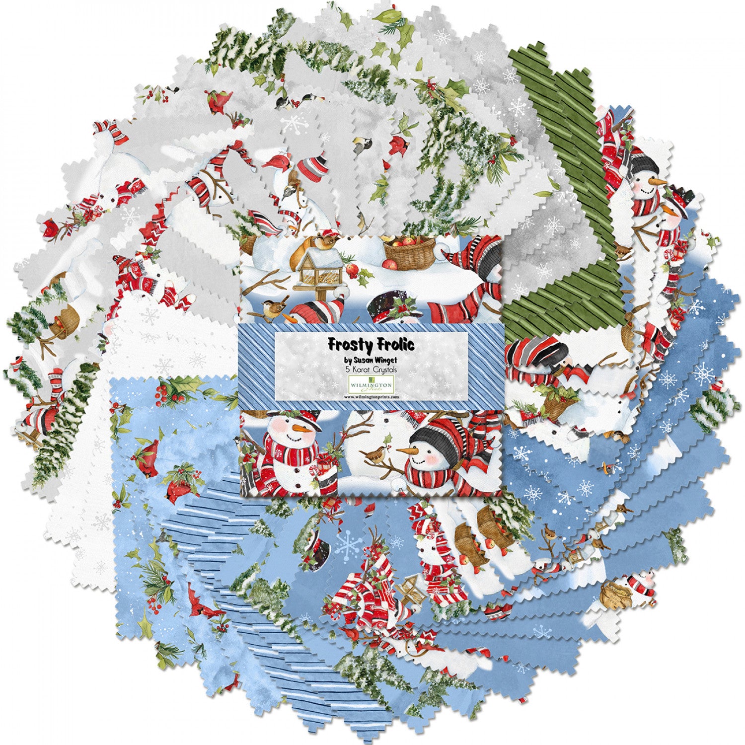 Frosty Frolic | 5" Charm Pack by Susan Winget for Wilmington | 42pcs