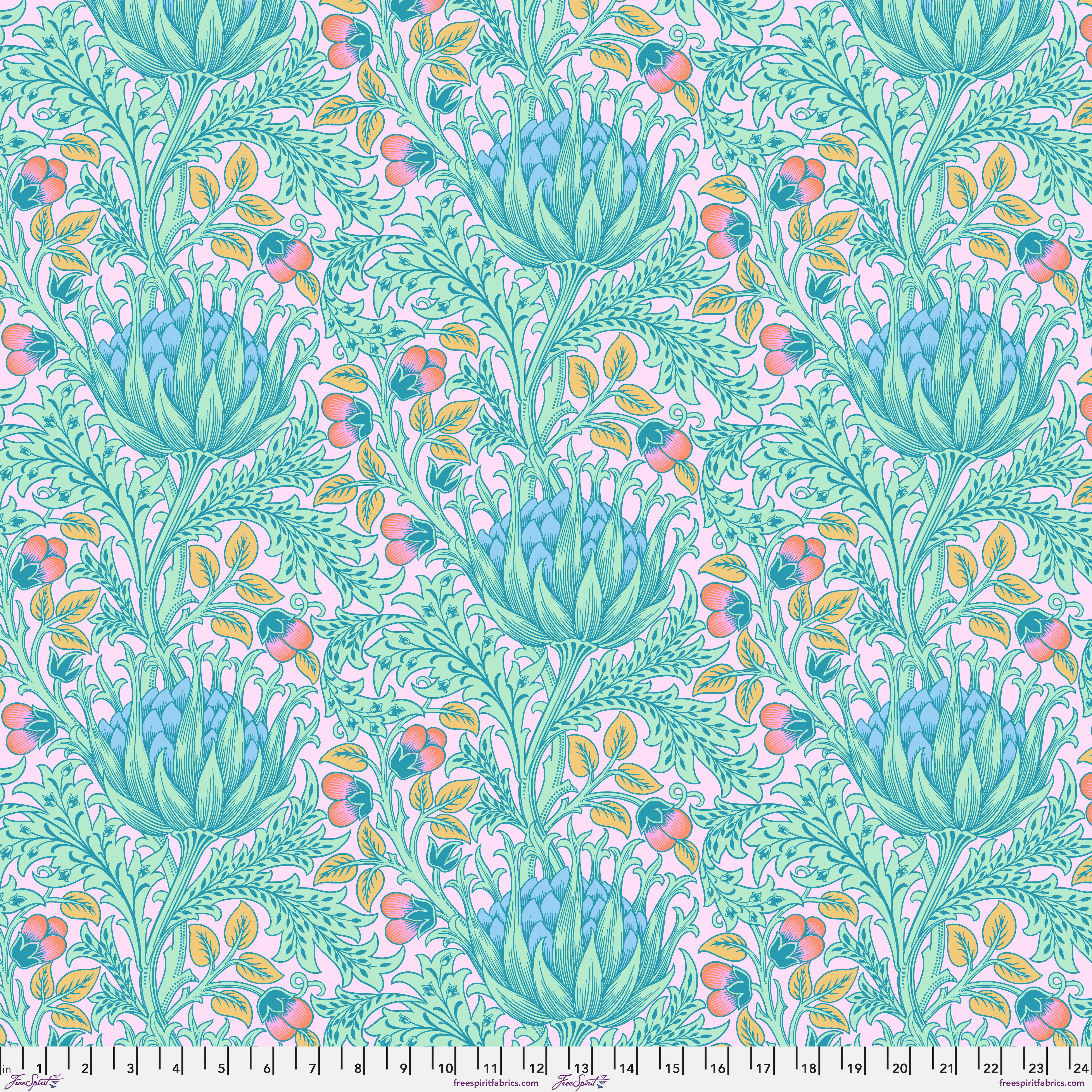 Kaffe Fassett x Morris & Co. | Artichoke - Lavender 108" Backing Fabric by Free Spirit | QBKW001.LAVENDER