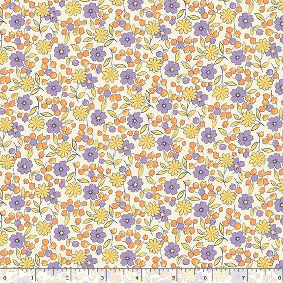 Aunt Grace Garden Variety | Lilac Daisy & Friends by Judie Rothermel for Marcus Fabrics | R351025D-LILAC