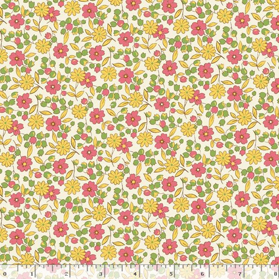 Aunt Grace Garden Variety | Multi Daisy & Friends by Judie Rothermel for Marcus Fabrics | R351025D-MULTI