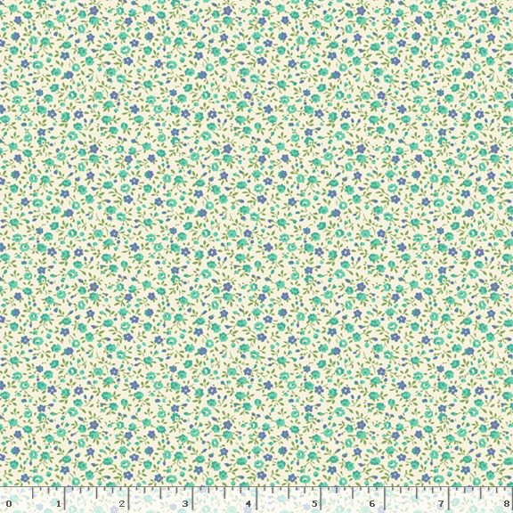 Aunt Grace Garden Variety | Blue Petite Floral by Judie Rothermel for Marcus Fabrics | R351027D-BLUE