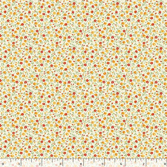 Aunt Grace Garden Variety | Orange Petite Floral by Judie Rothermel for Marcus Fabrics | R351027D-ORANGE