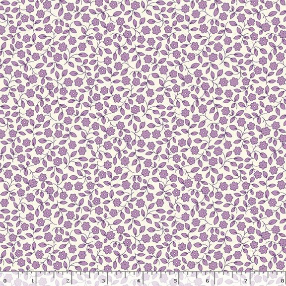 Aunt Grace Garden Variety | Lilac Viney Floral by Judie Rothermel for Marcus Fabrics | R351029D-LILAC