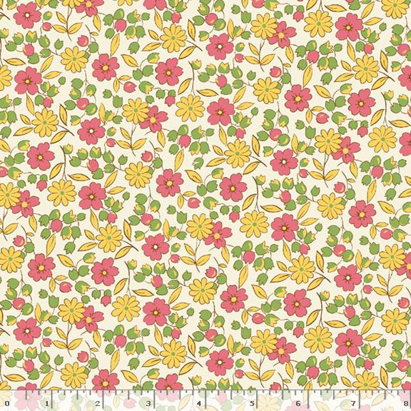 Aunt Grace Garden Variety | Multi Daisy & Friends 108" Backing Fabric by Judie Rothermel for Marcus Fabrics | R361043D-MULTI