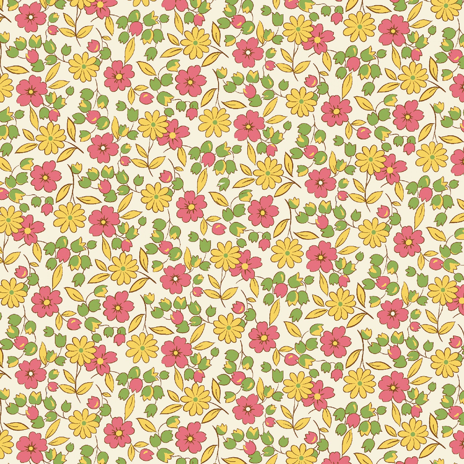 Aunt Grace Garden Variety | Multi Daisy & Friends 108" Backing Fabric by Judie Rothermel for Marcus Fabrics | R361043D-MULTI