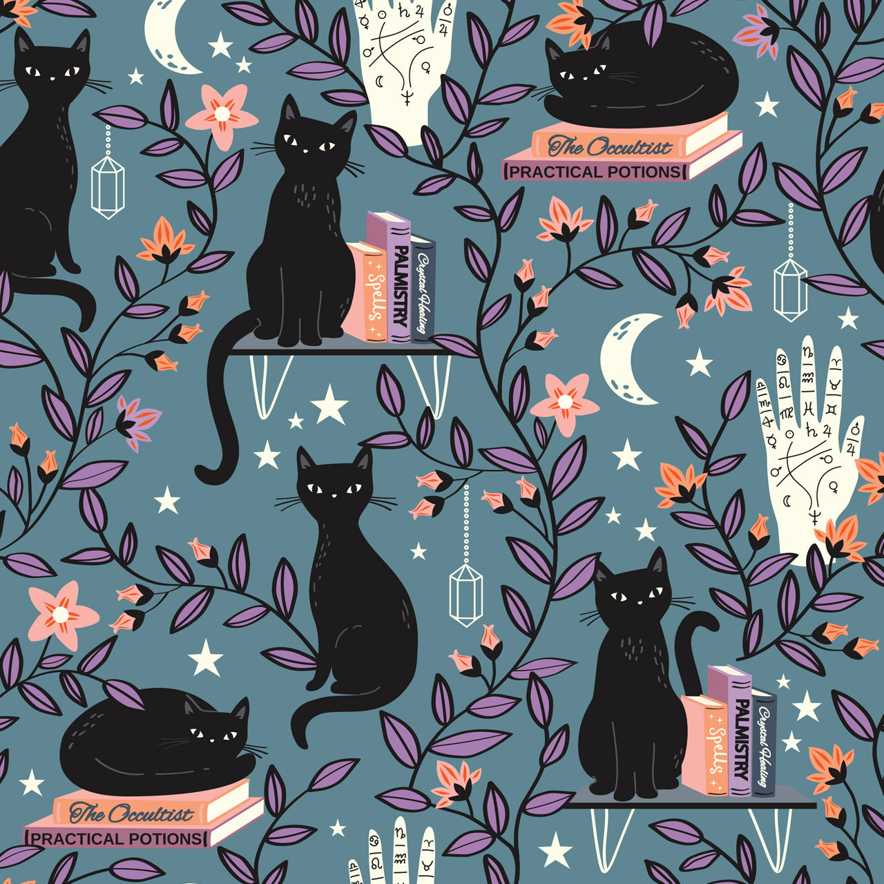 Spellbound - Curious Cats by Sally Mountain for Dashwood Studio | DASPELL2449