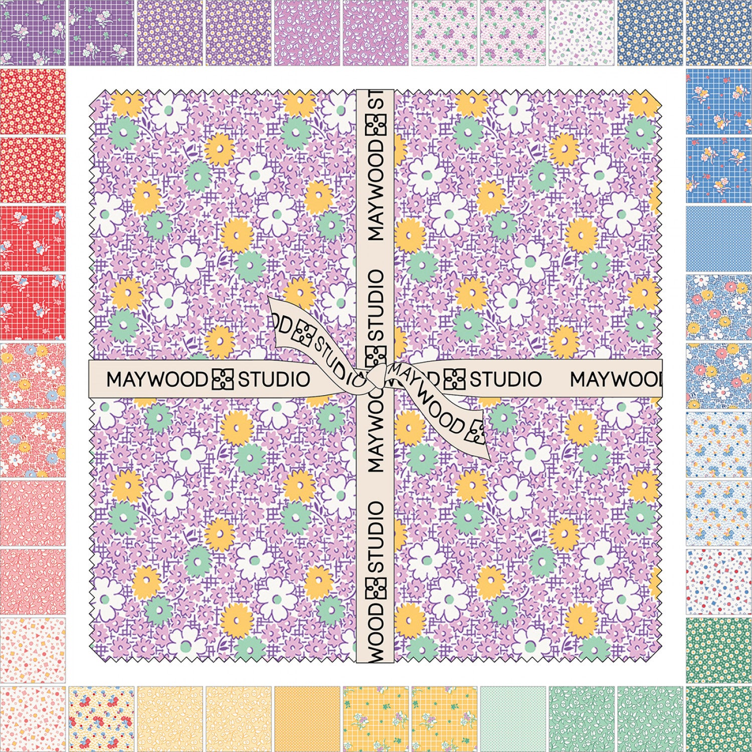 Dilly Dally | 10" Square Pack by Maywood Studio | 42 pcs