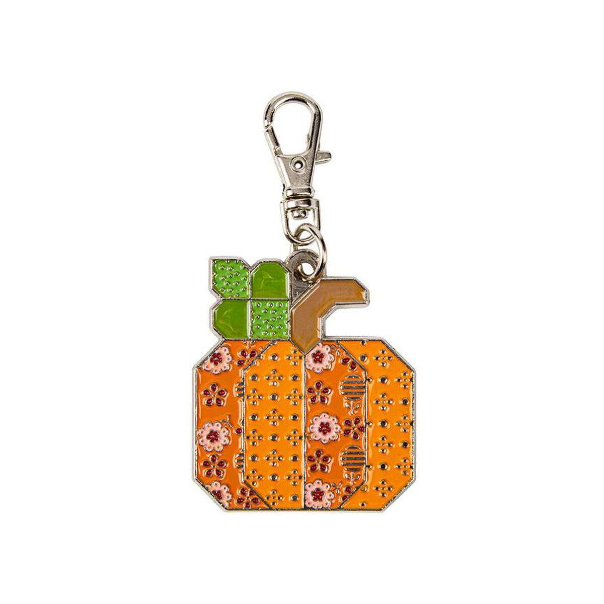 Happy Charms | Pumpkin Enameled Key Chain by Lori Holt | ST-33024