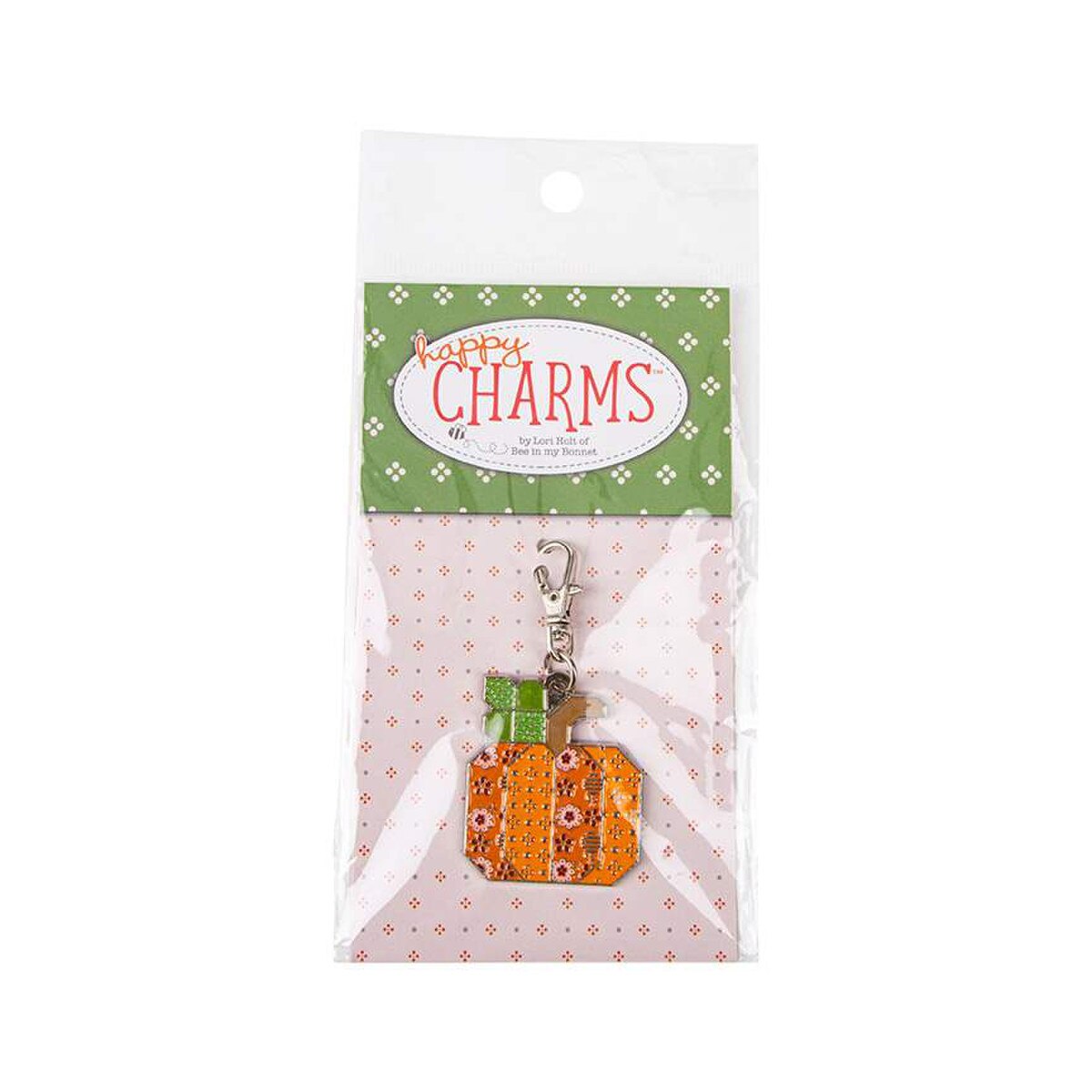 Happy Charms | Pumpkin Enameled Key Chain by Lori Holt | ST-33024