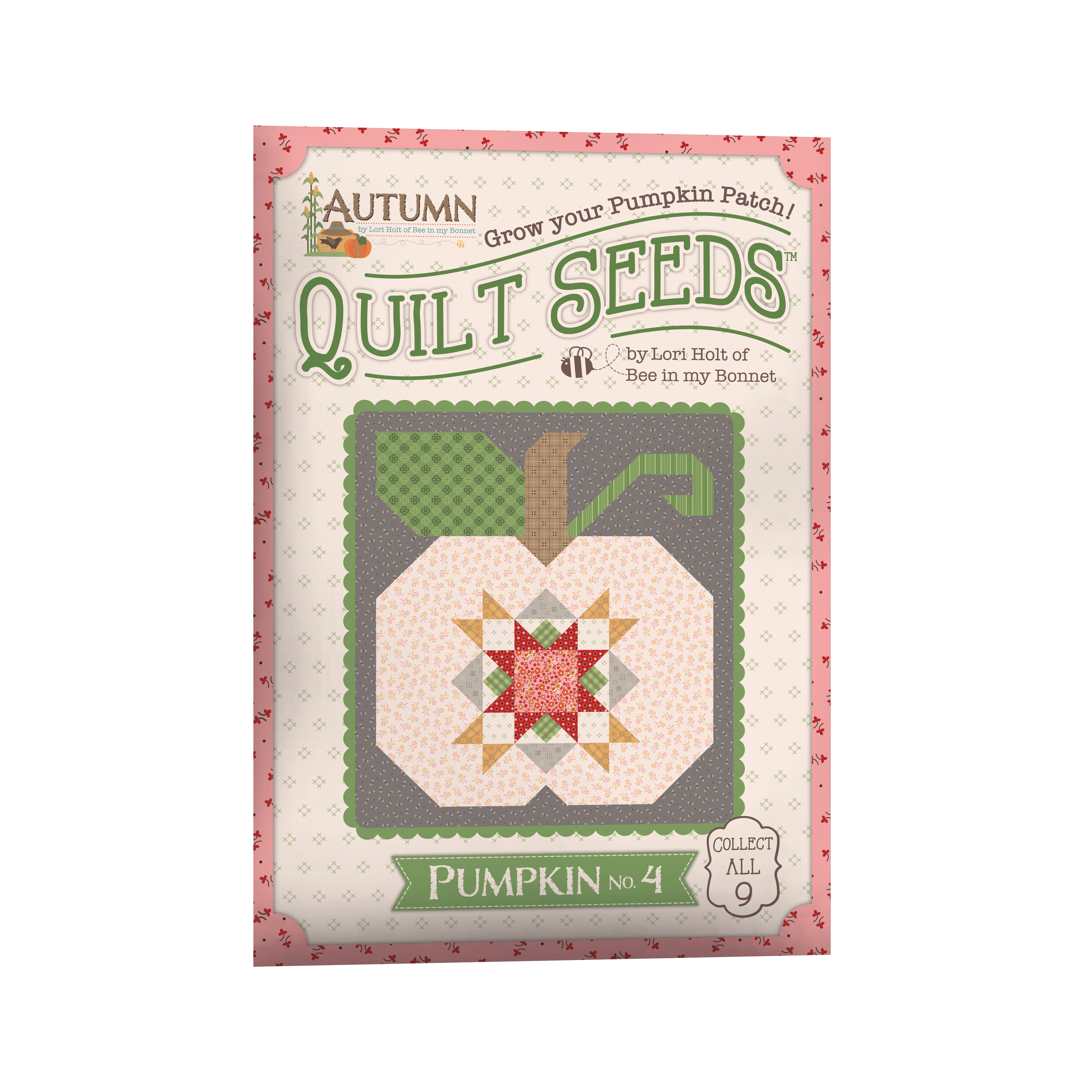 Autumn | Quilt Seeds Pumpkin No. 4 Quilt Block Pattern by Lori Holt | 18" x 20"