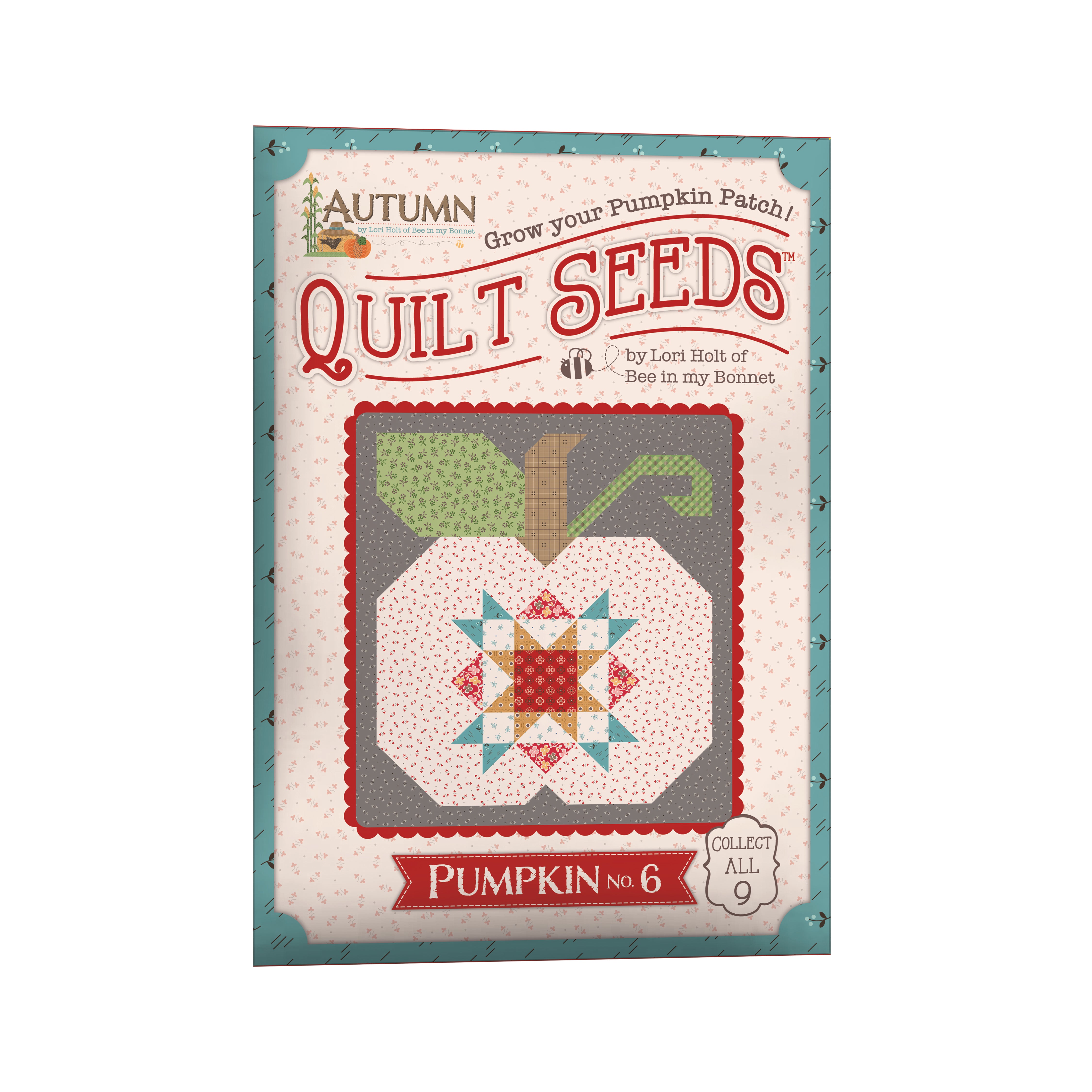 Autumn | Quilt Seeds Pumpkin No. 6 Quilt Block Pattern by Lori Holt | 18" x 20"