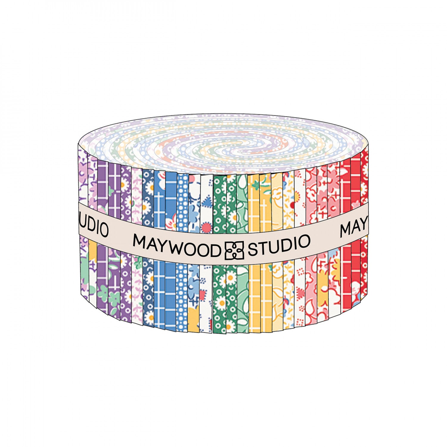 Dilly Dally | 2.5" Strip Roll by Maywood Studio | 40 pcs