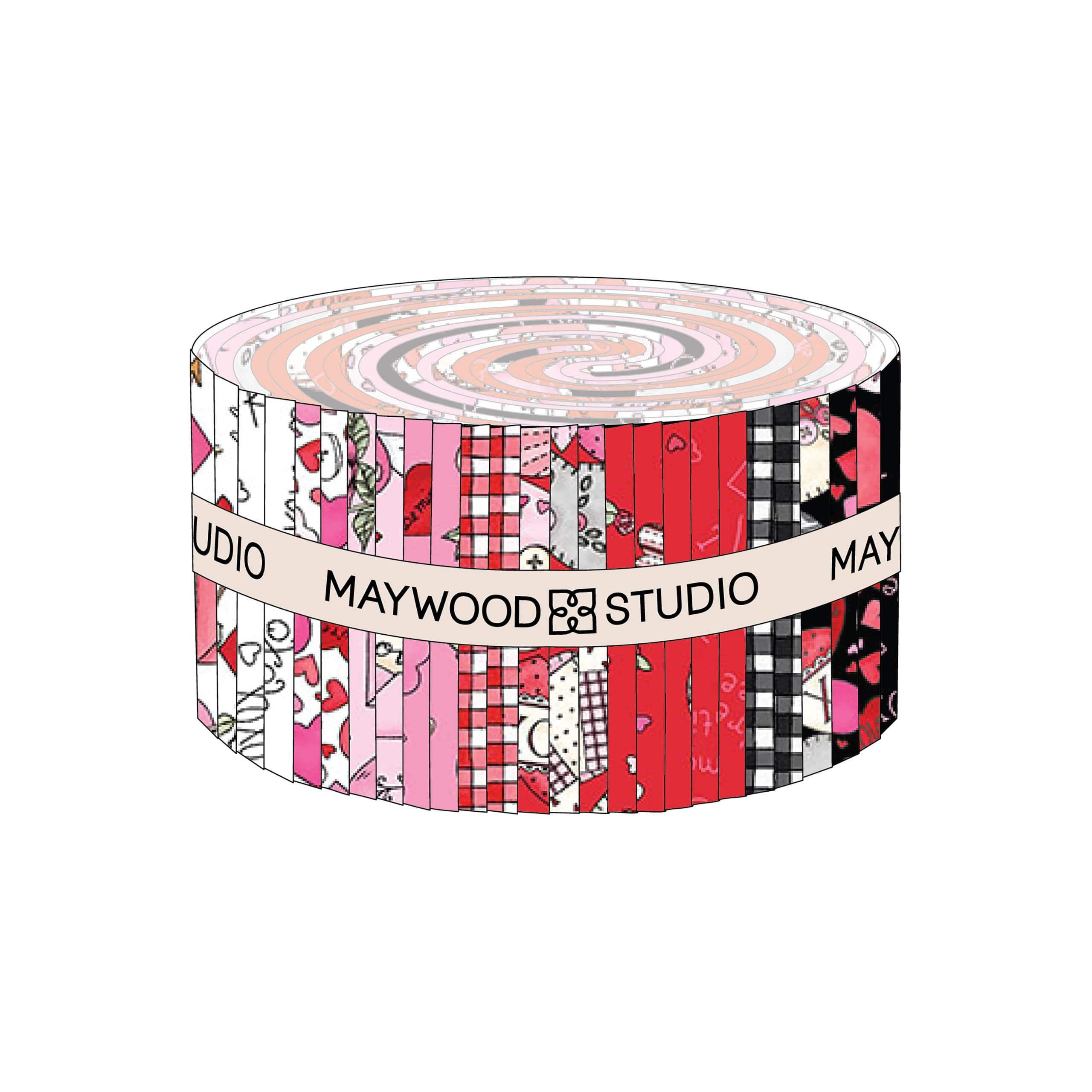 I Heart You | 2.5" Strip Roll by Kris Lammers for Maywood Studio | 40pc