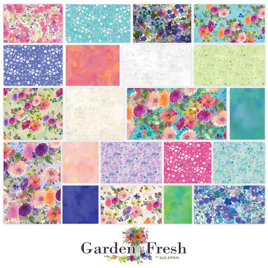 Garden Fresh | 2.5" Strip Roll by Sue Zipkin for Clothworks | 40pc