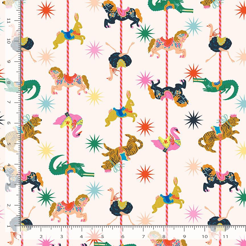 Ticket to Ride | Pearl Carousel by Faye Guanipa for Dear Stella | DFG2866-PEARL