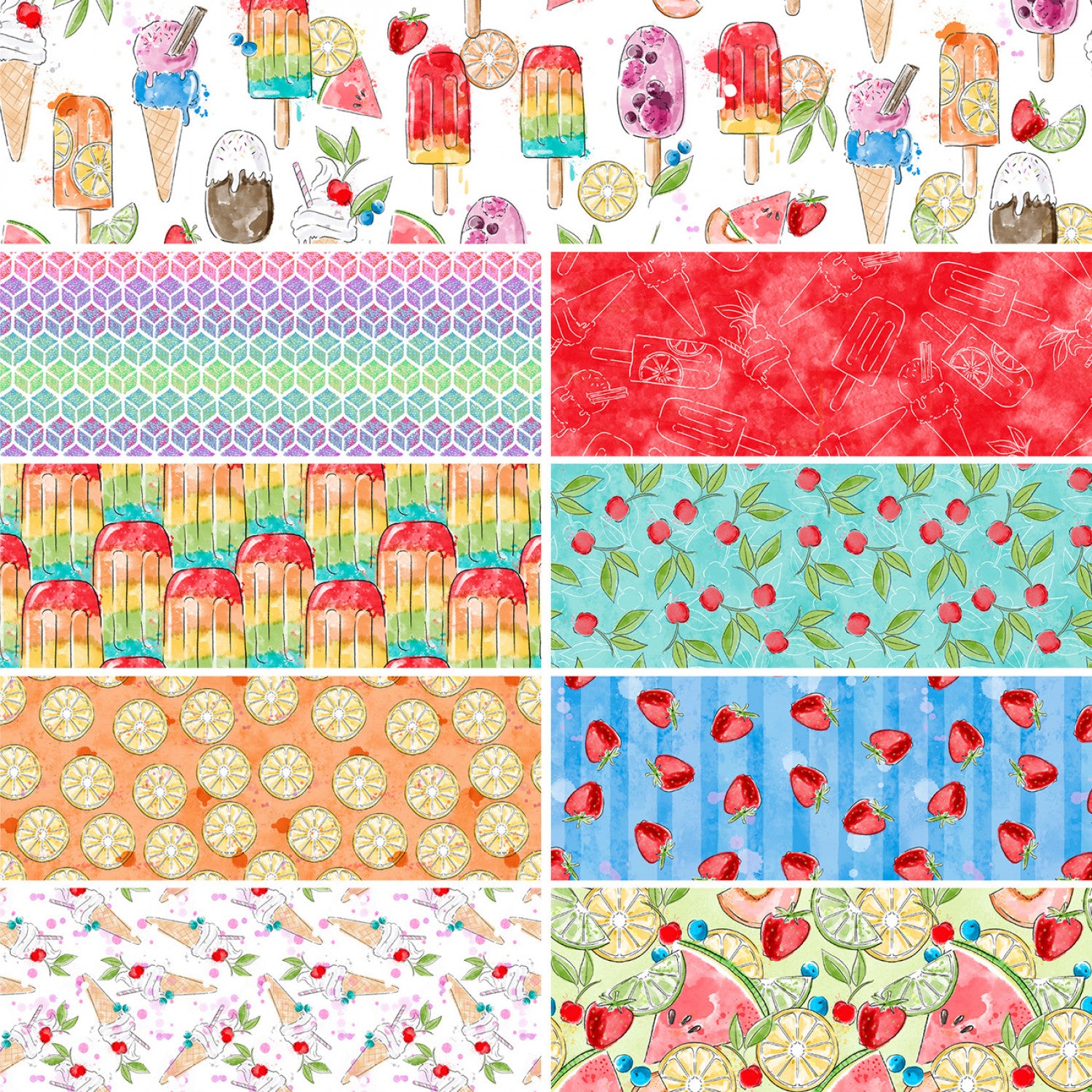 Sweet Summertime | Rainbow Pop Multi by Duncan MacDougal for 3 Wishes | 22951-MLT