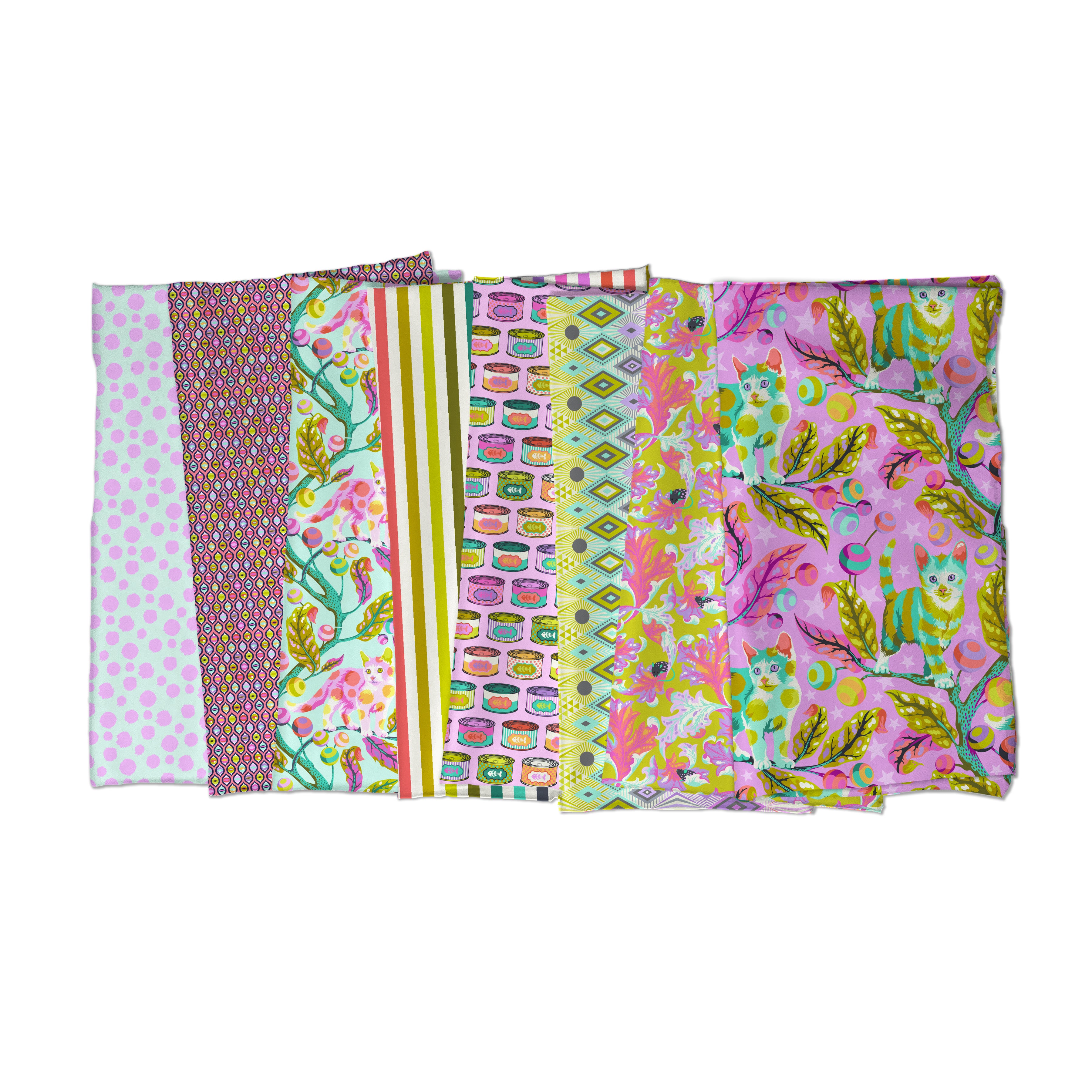 Tabby Road | Club Kitty Electroberry by Tula Pink | Quilting Cotton