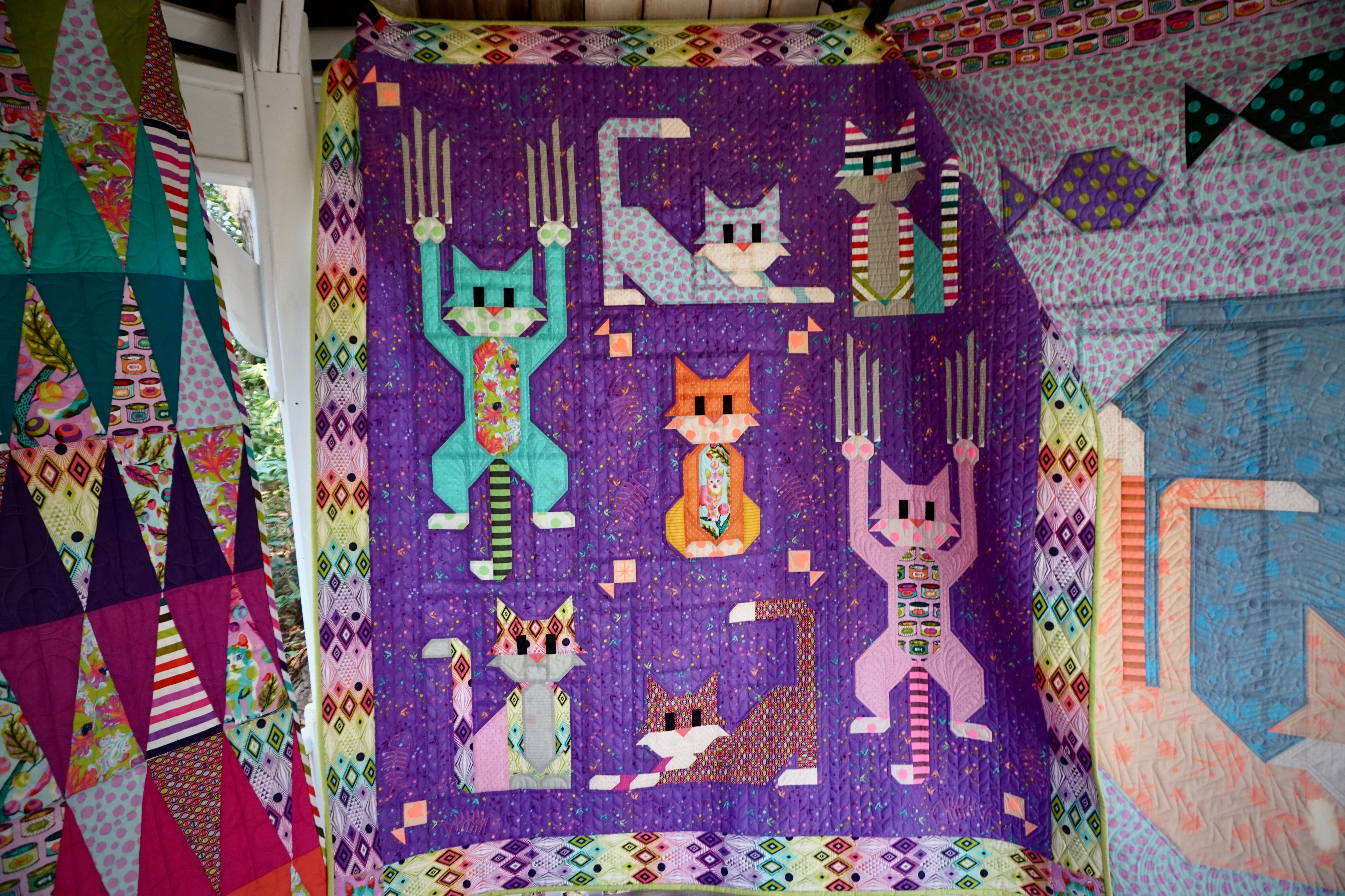 Tabby Road | Cat Snacks Electroberry by Tula Pink | Quilting Cotton